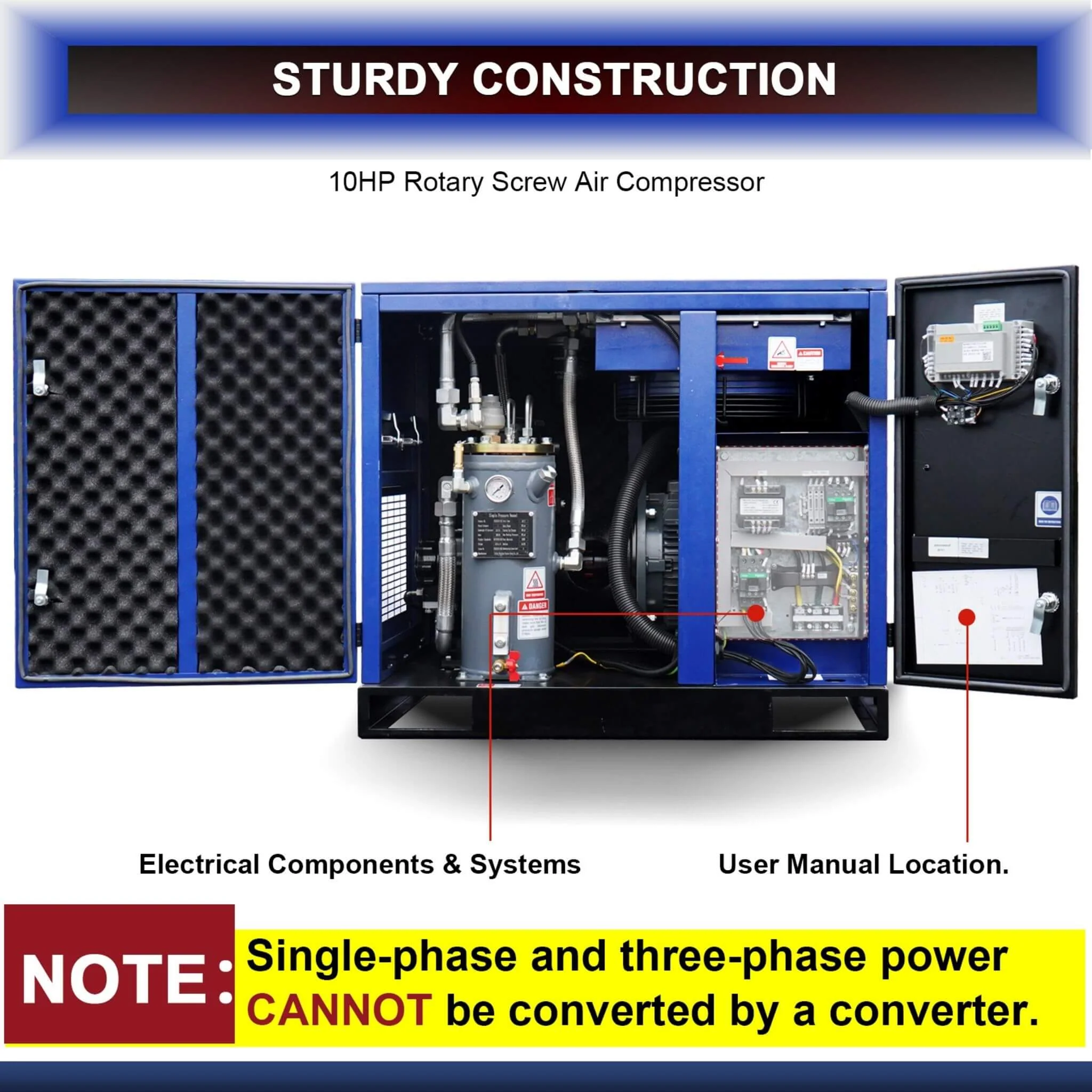Heavy-Duty Industrial Rotary Screw Air Compressor (SAK04891) - Image 6
