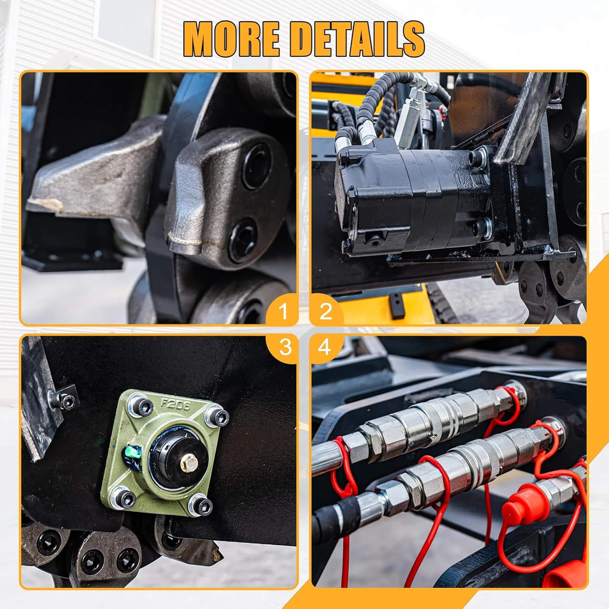 Heavy-Duty Mini Skid Steer Stump Grinder Attachment With Carbide Steel Teeth (SAK57481) - Image 5