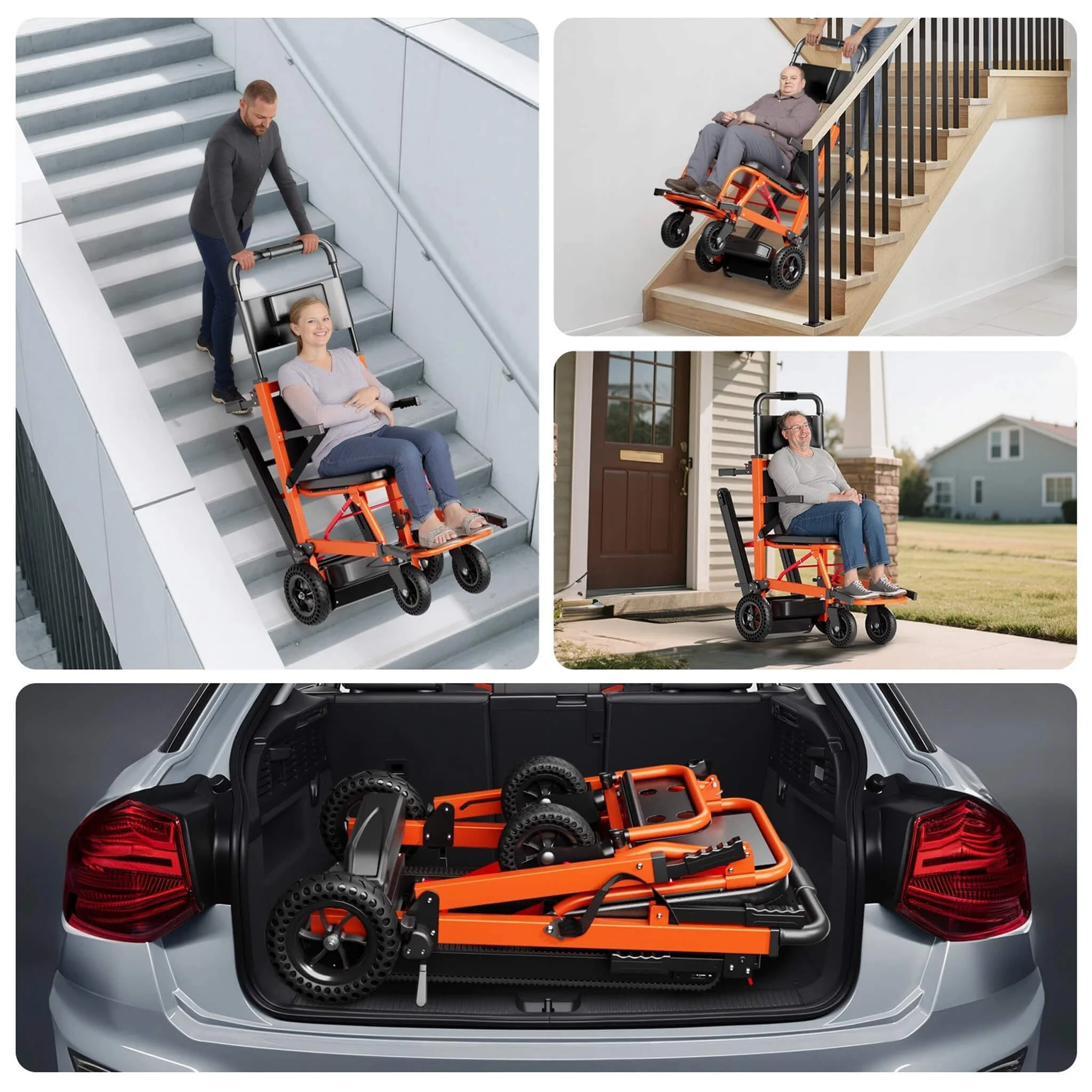 Motivo Heavy-Duty Motorized Stair Climbing Wheelchair, 440LBS [FDA-Approved] (SAK47103) - Image 6
