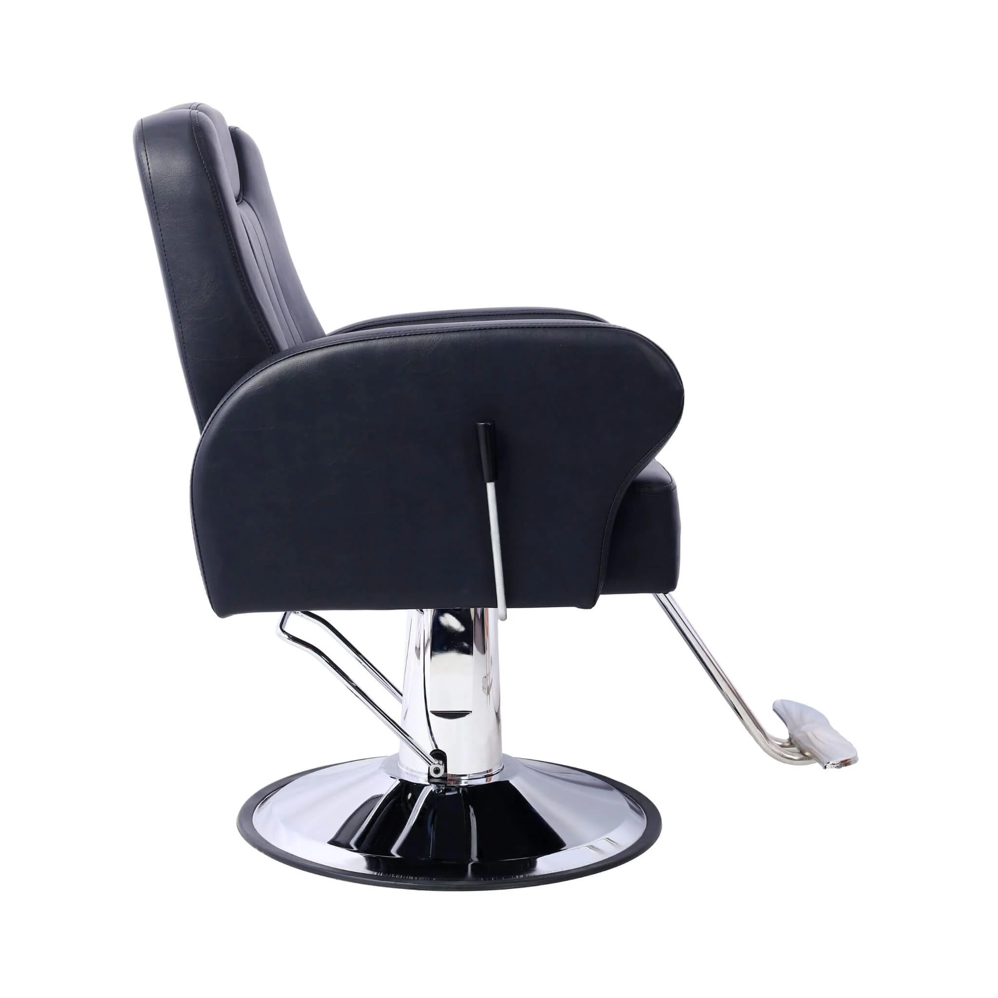 Heavy-Duty Multifunctional PU Leather Reclining Hydraulic Barber Chair W/ Chrome Steel Base (SAK35719) - Image 4