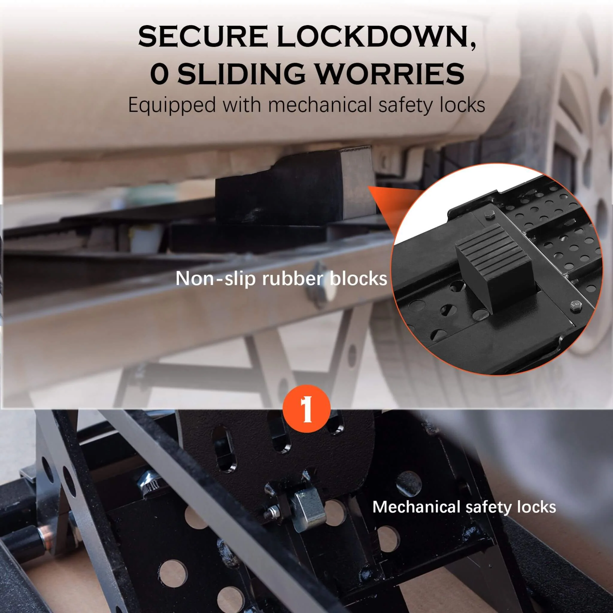 Heavy-Duty Portable 7000 LBS Car Lift Jack With Locking Levels (SAK10574) - Image 11