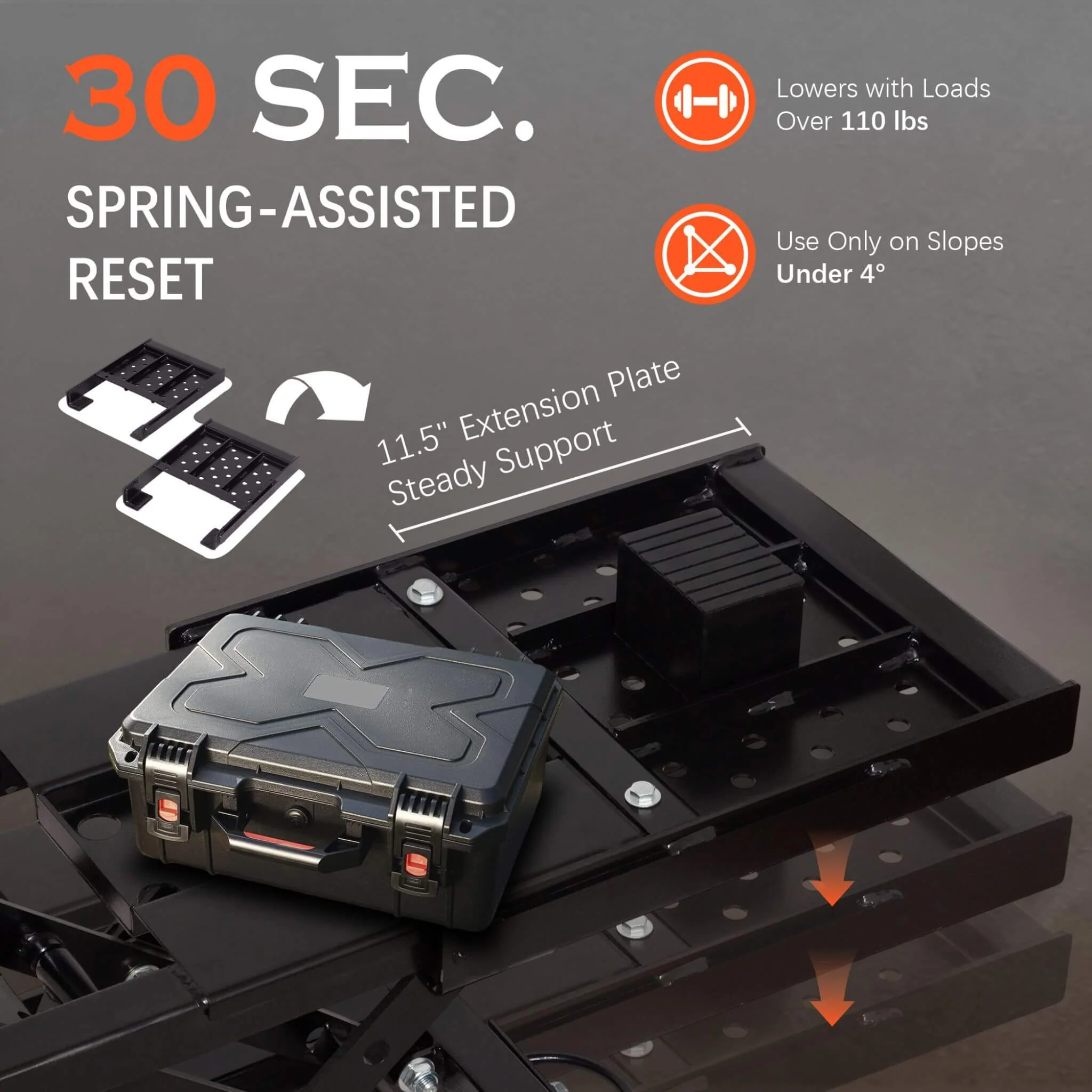 Heavy-Duty Portable 7000 LBS Car Lift Jack With Locking Levels (SAK10574) - Image 14