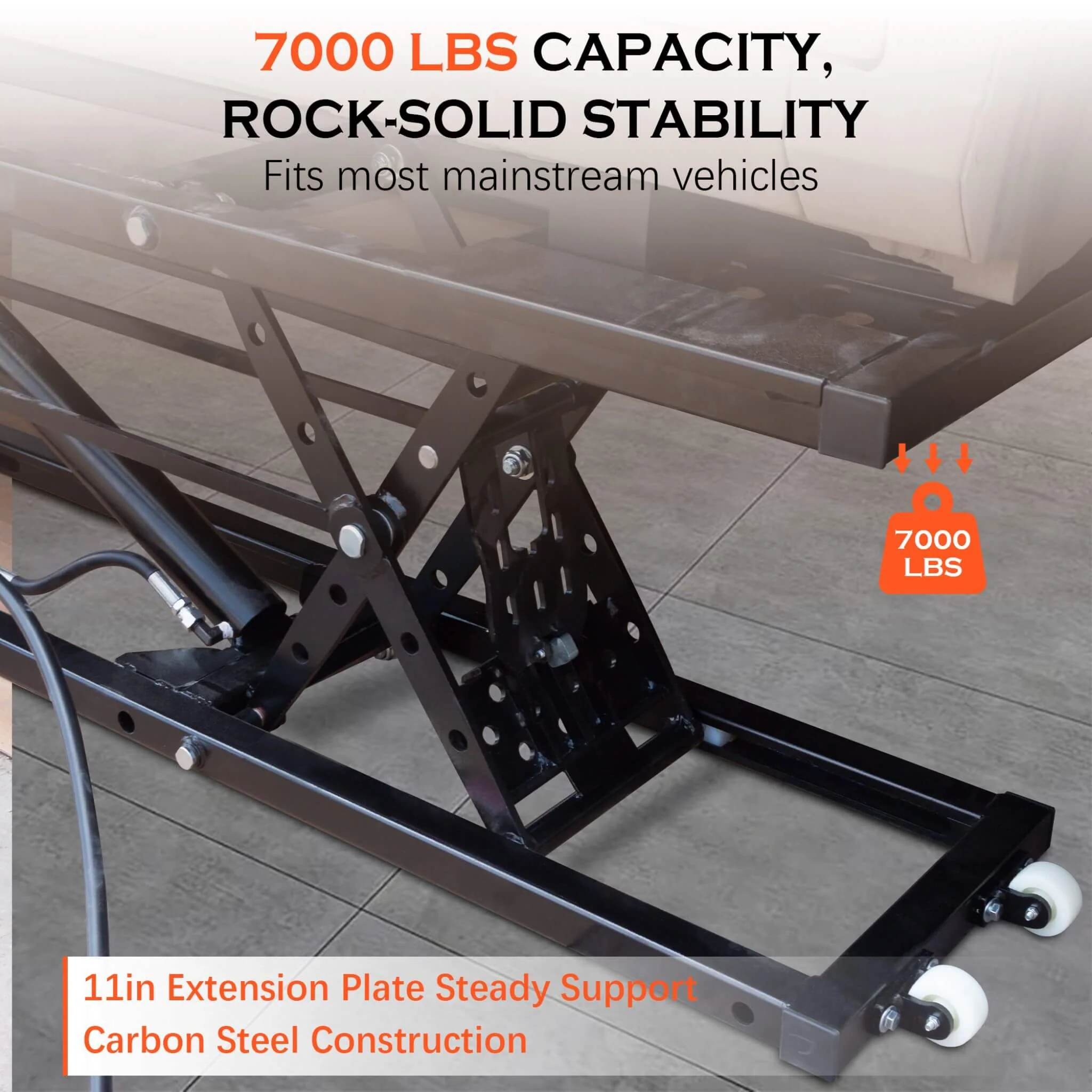Heavy-Duty Portable 7000 LBS Car Lift Jack With Locking Levels (SAK10574) - Image 7
