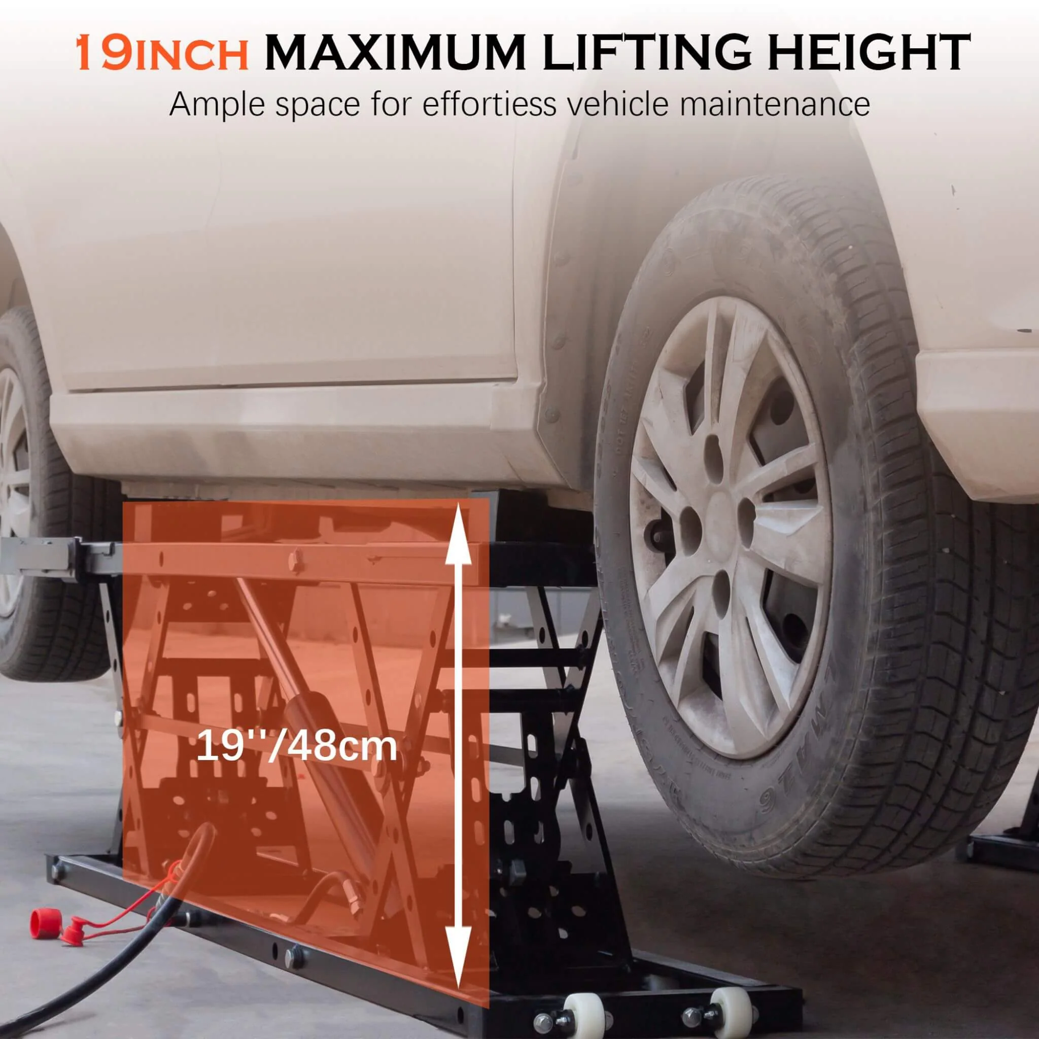 Heavy-Duty Portable 7000 LBS Car Lift Jack With Locking Levels (SAK10574) - Image 9