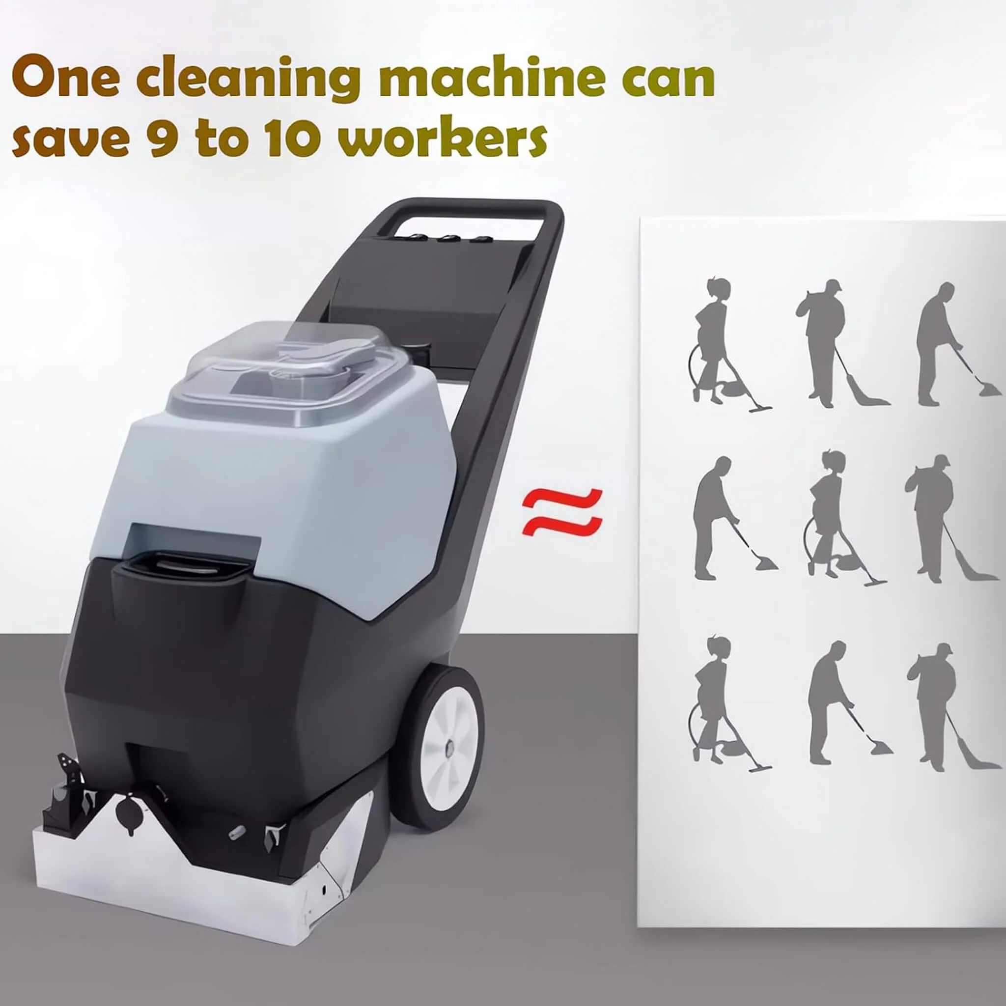 Heavy-Duty Portable Commercial 3-In-1 Wet Dry Carpet Cleaner (SAK76420) - Image 6