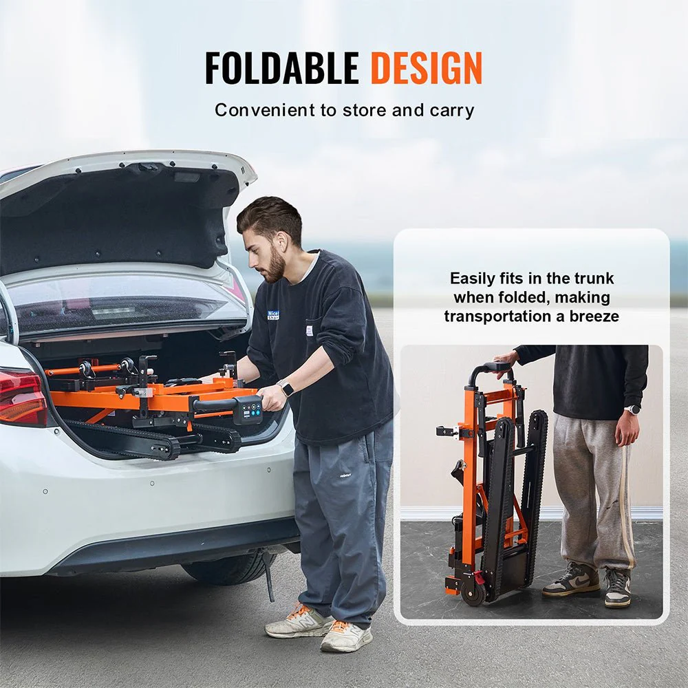 Heavy-Duty Premium Electric Folding Stair Climbing Wheelchair Hand Truck Dolly, 450LBS (SAK23175) - Image 10