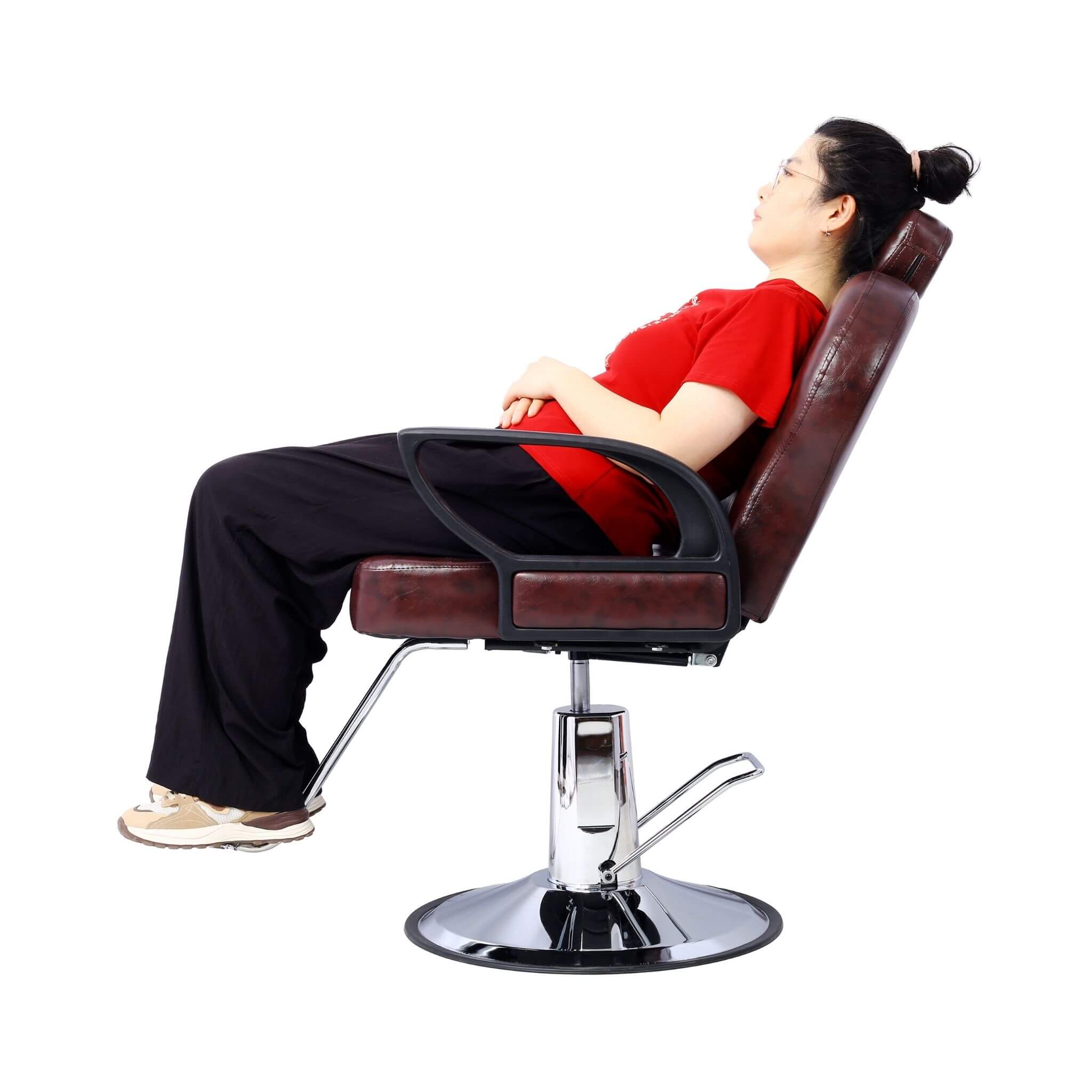 Heavy-Duty Professional Hydraulic Reclining Salon Chair With Barber Cape (SAK45170) - Image 14