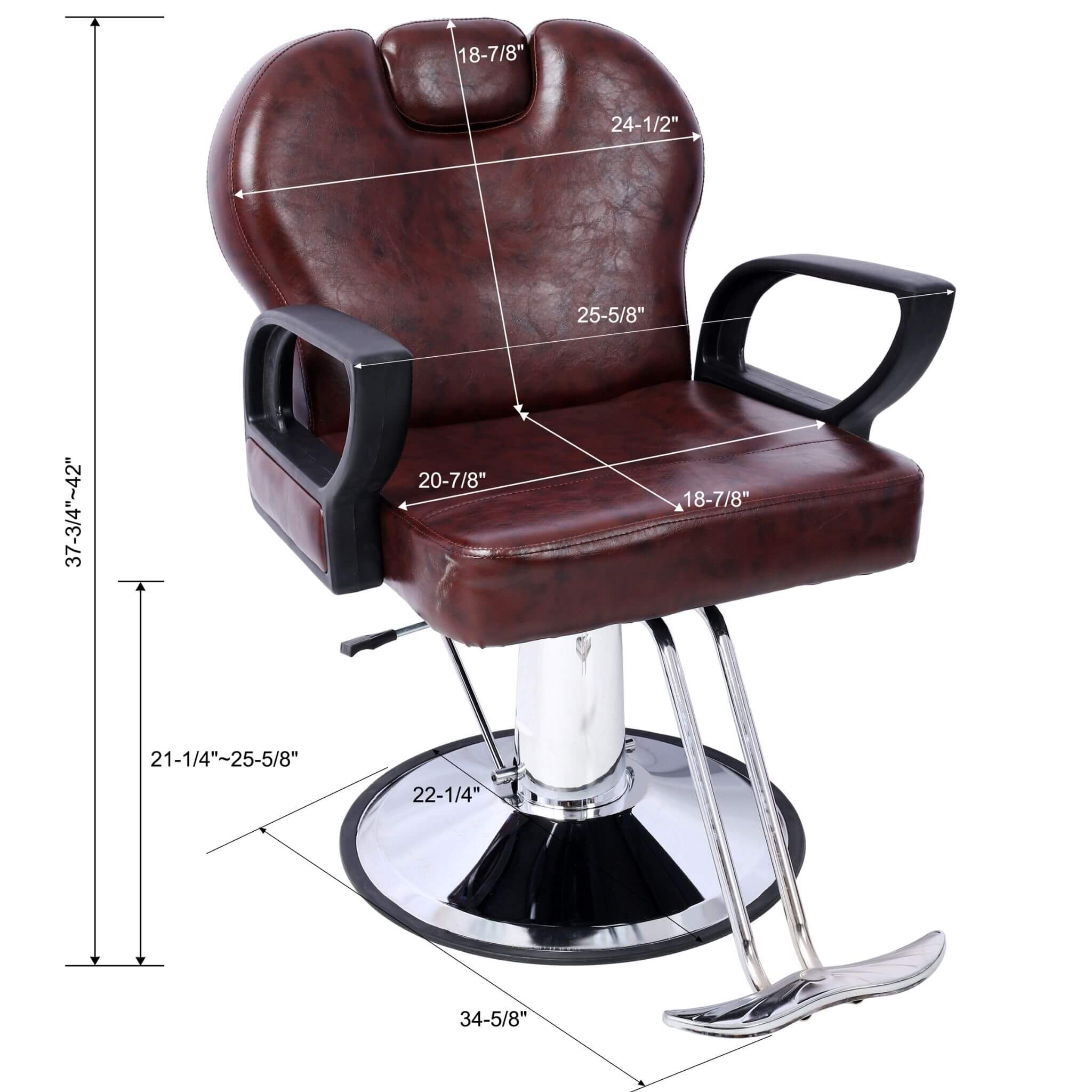 Heavy-Duty Professional Hydraulic Reclining Salon Chair With Barber Cape (SAK45170) - Image 21