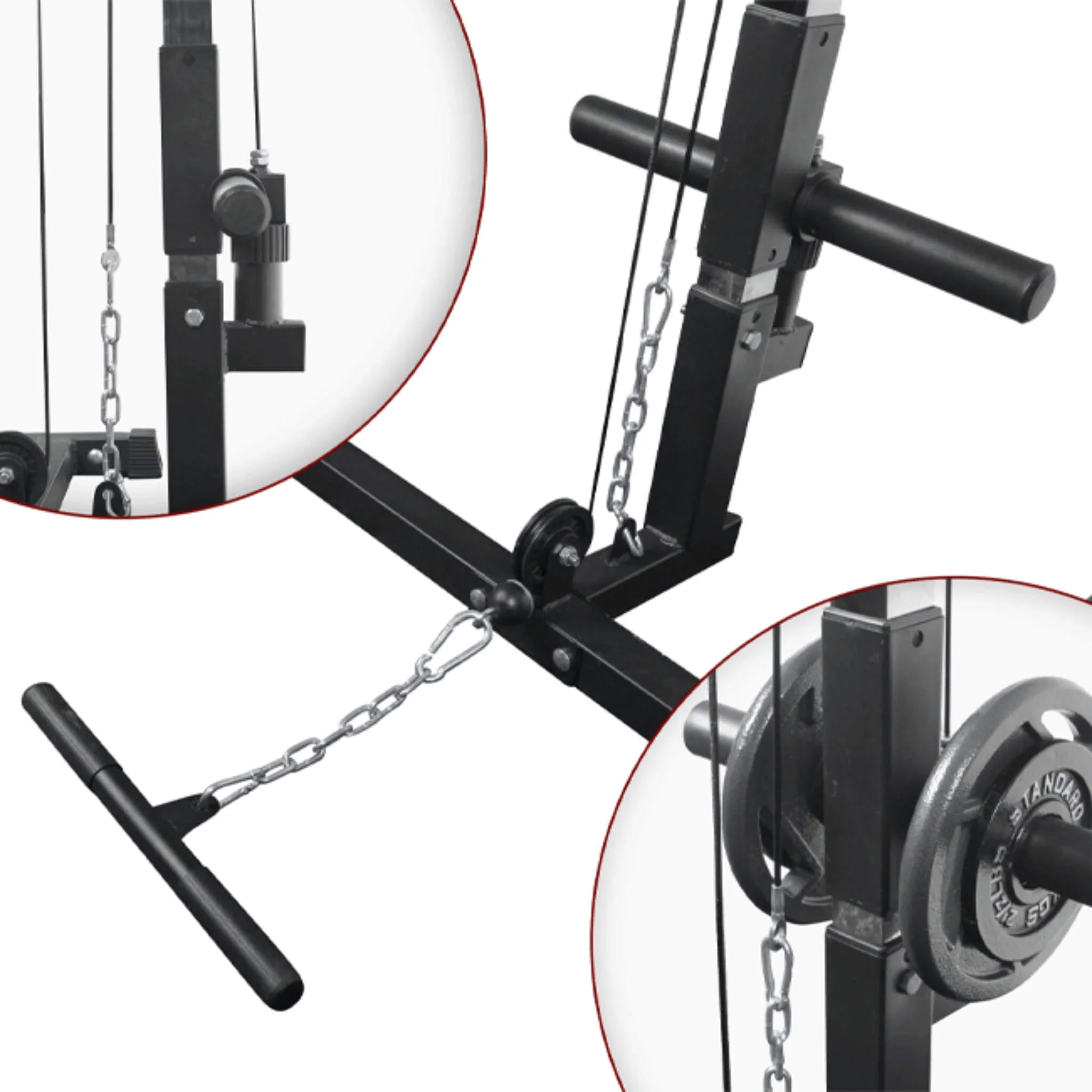 Heavy-Duty Professional Multi-Function Adjustable Power Cage Rack, 1000LBS (SAK98149) - Image 6