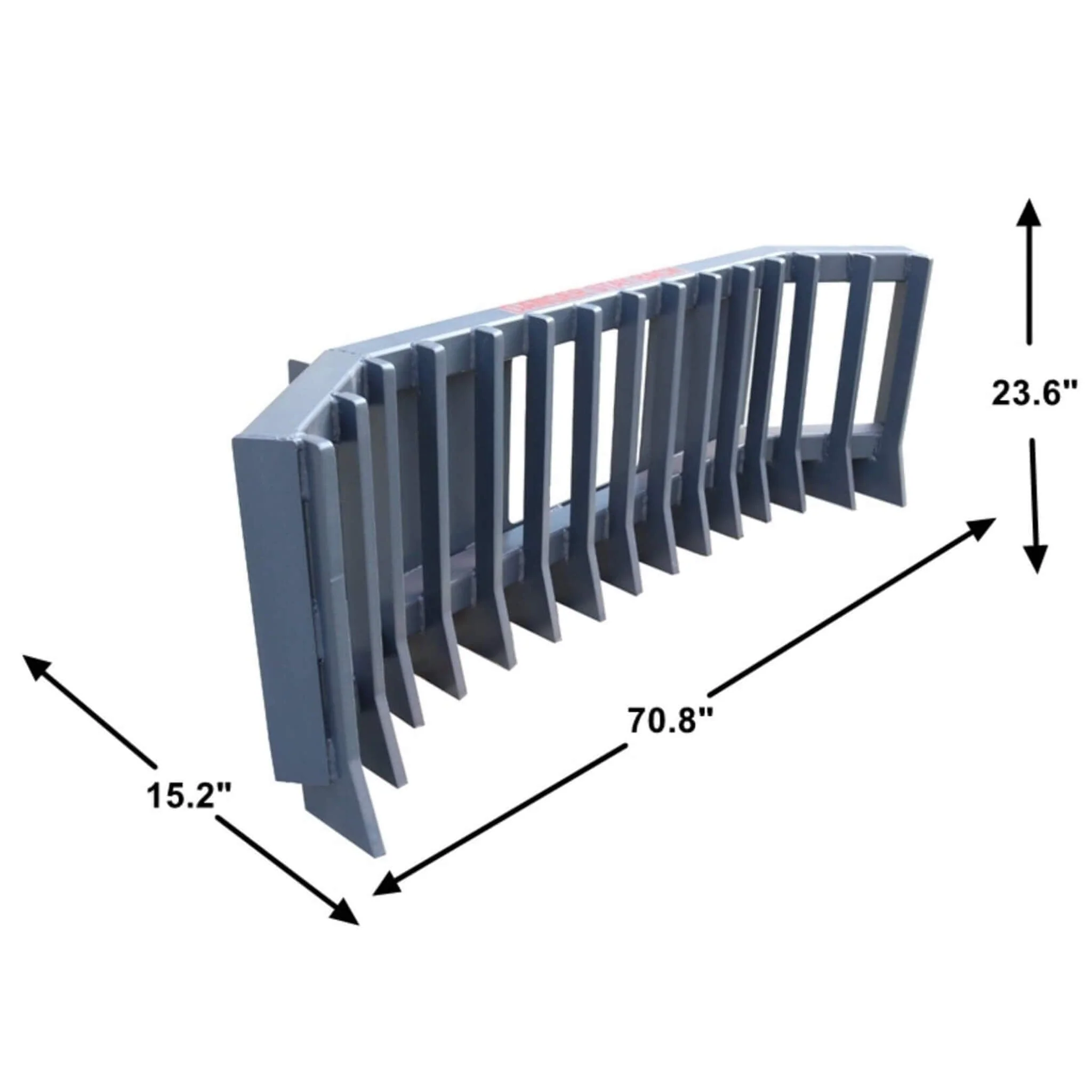 Heavy-Duty Push Stick Rake Skid Steer Attachment With Quick Attach (SAK60185) - Image 7