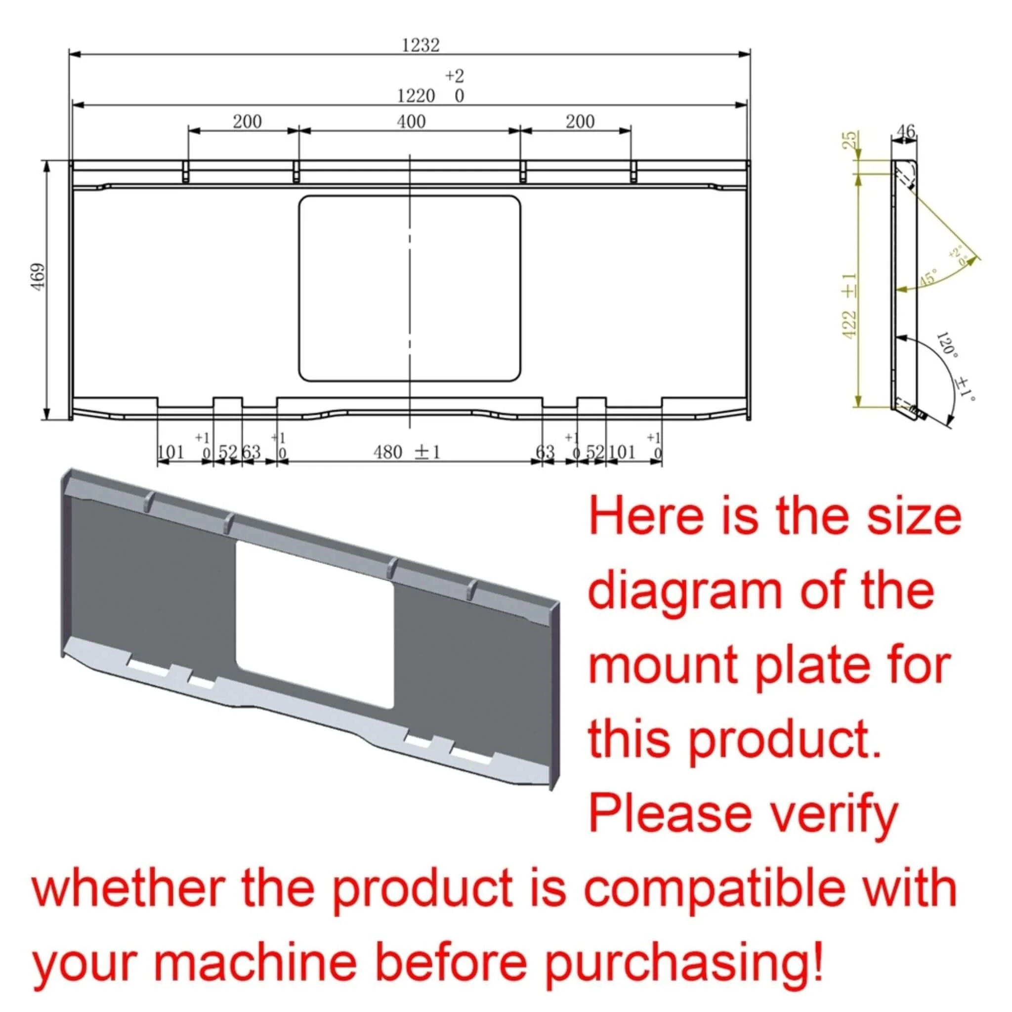 Heavy-Duty Push Stick Rake Skid Steer Attachment With Quick Attach (SAK60185) - Image 8