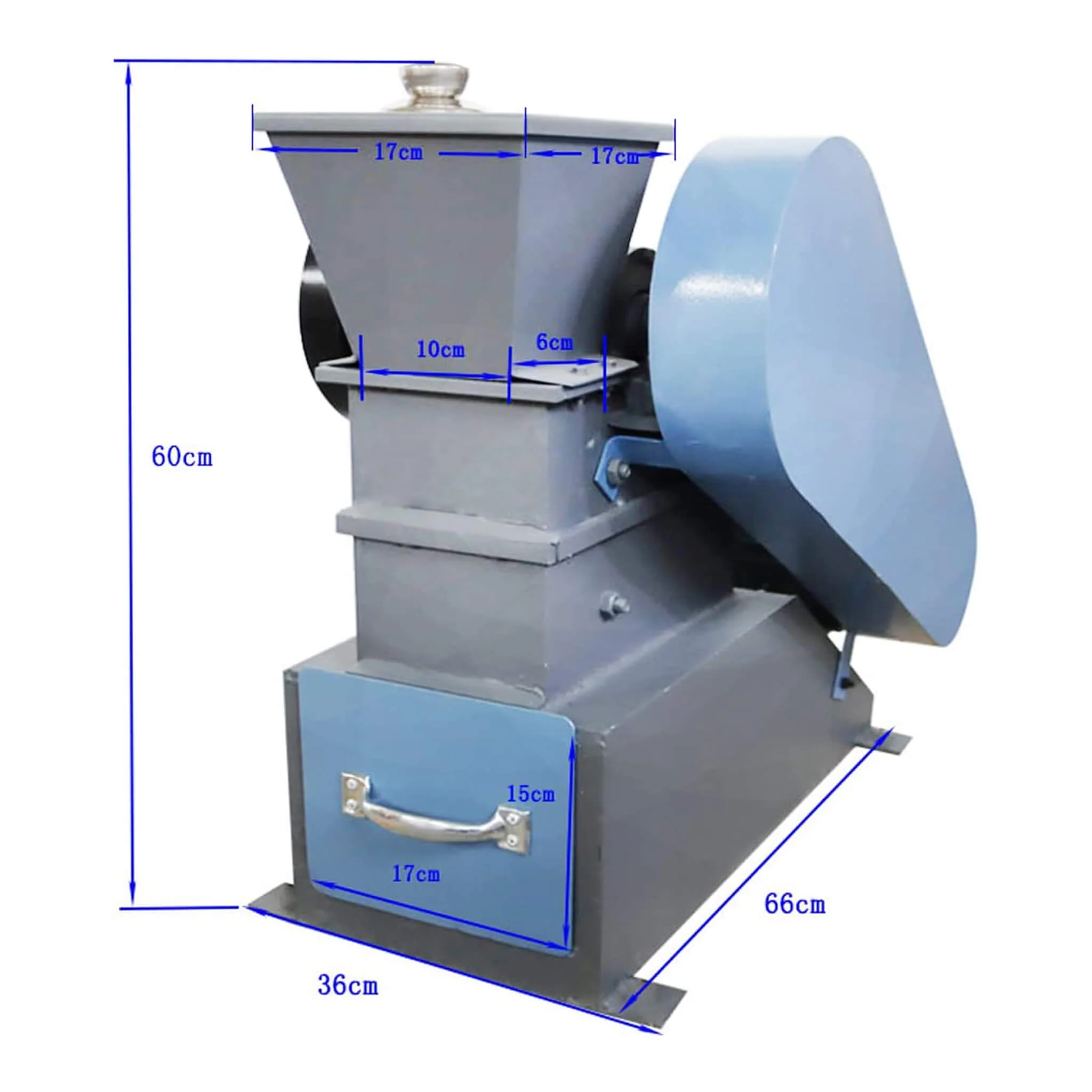Heavy-Duty Rock Ore Coal Jaw Crusher With Adjustable Crushing Size [No Plug] (SAK76093) - Image 8