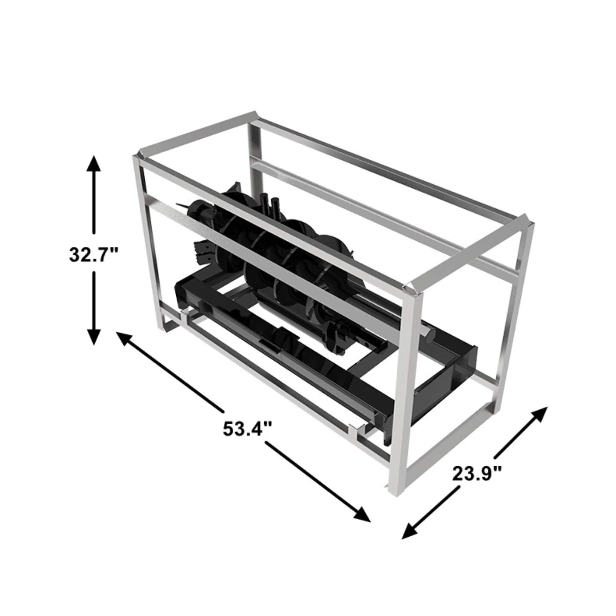 Heavy-Duty Skid Steer Auger Drive Attachment With 12-Inch Post Hole Bit (SAK25169) - Image 7