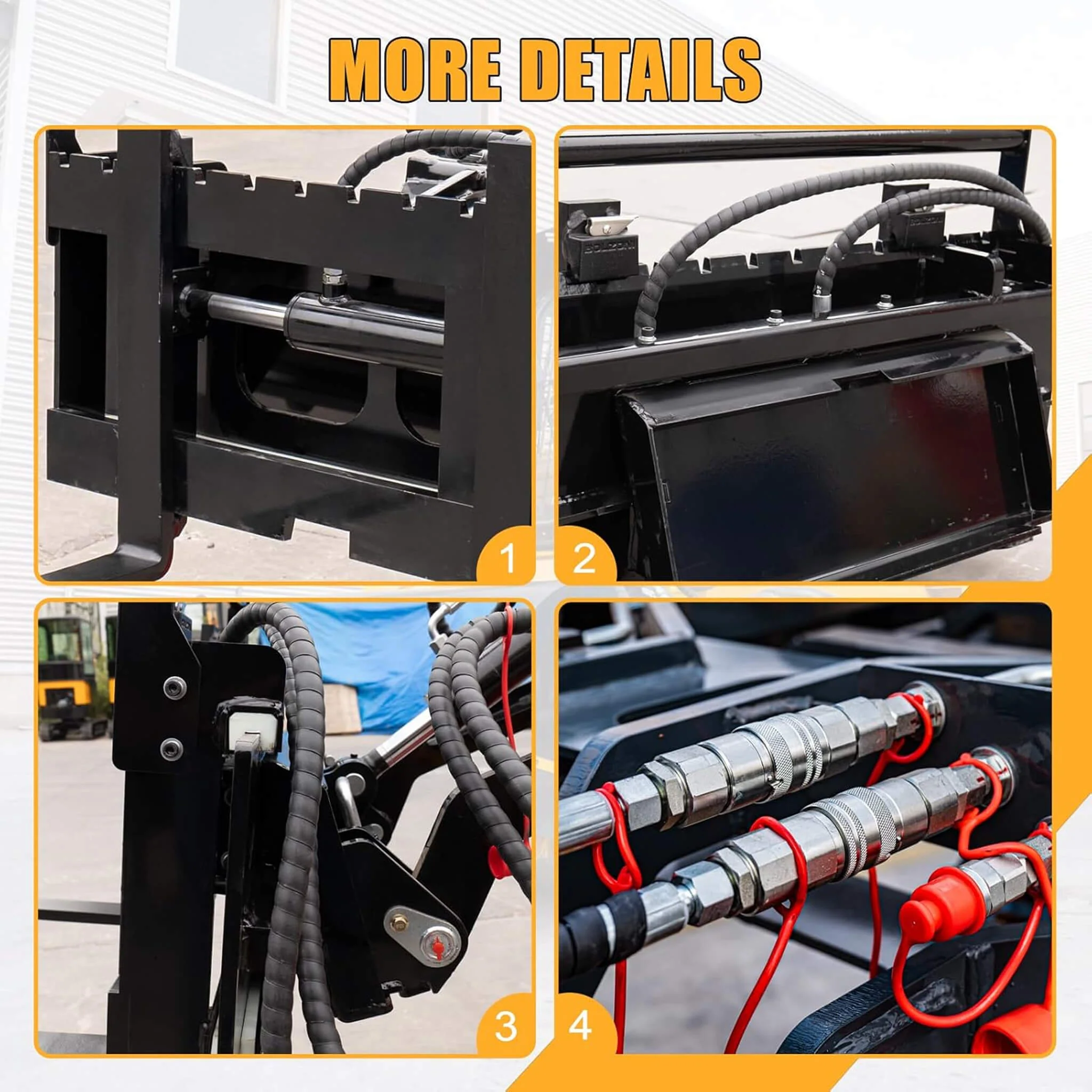 Heavy-Duty Skid Steer Pallet Fork Attachment With Lateral Shift (SAK29135) - Image 5