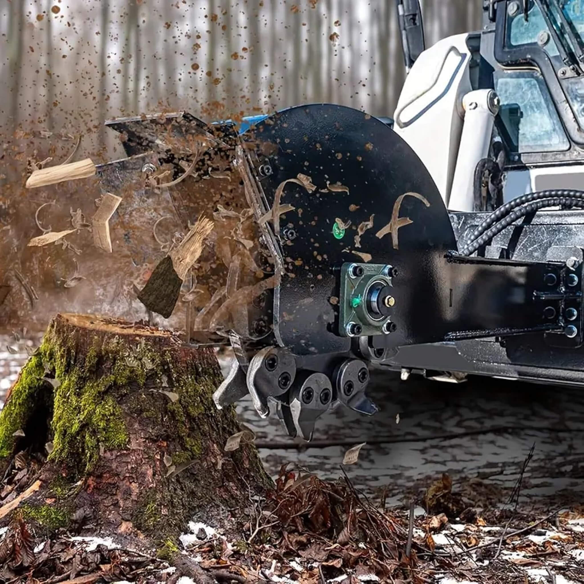 Heavy-Duty Skid Steer Stump Grinder Attachment With High-Speed Cutting Wheel (SAK52096) - Image 3