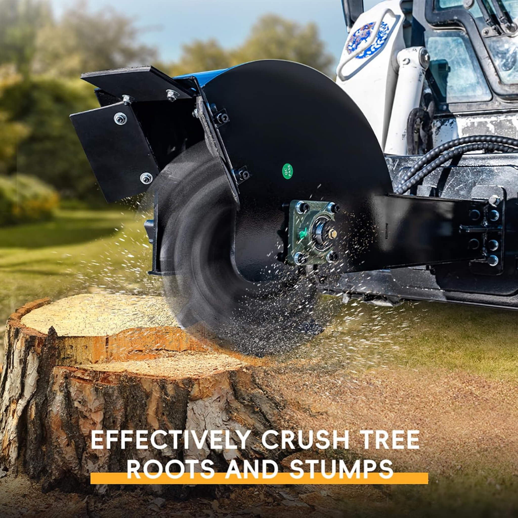 Heavy-Duty Skid Steer Stump Grinder Attachment With High-Speed Cutting Wheel (SAK52096) - Image 4