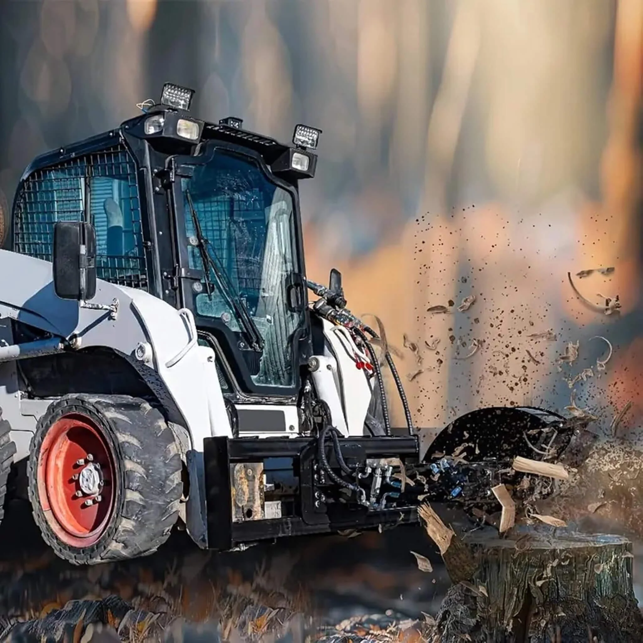 Heavy-Duty Skid Steer Stump Grinder Attachment With High-Speed Cutting Wheel (SAK52096) - Image 5