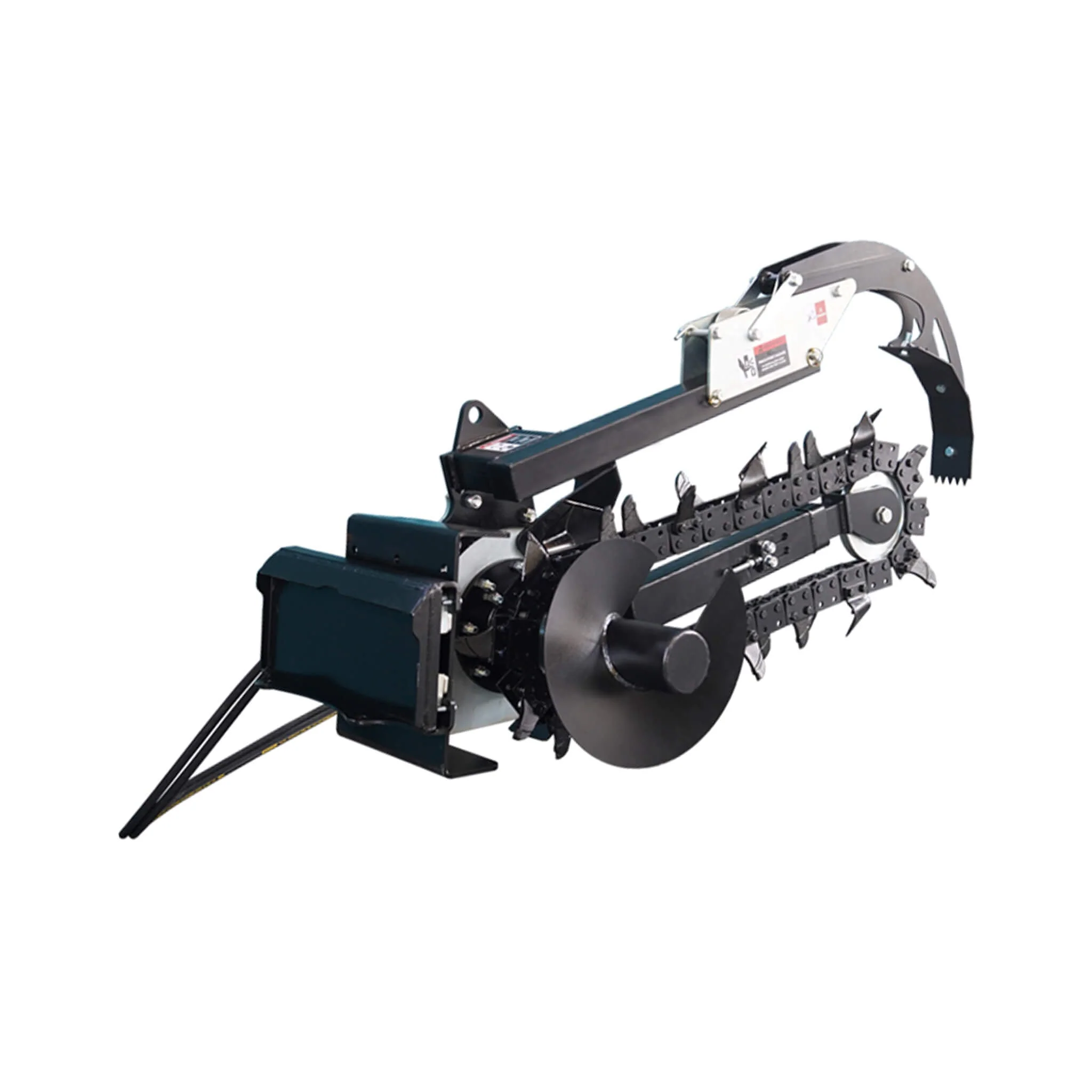 Heavy-Duty Skid Steer Trencher Attachment With With Adjustable Depth Control And Universal Mount Plate (SAK20451) - Image 4