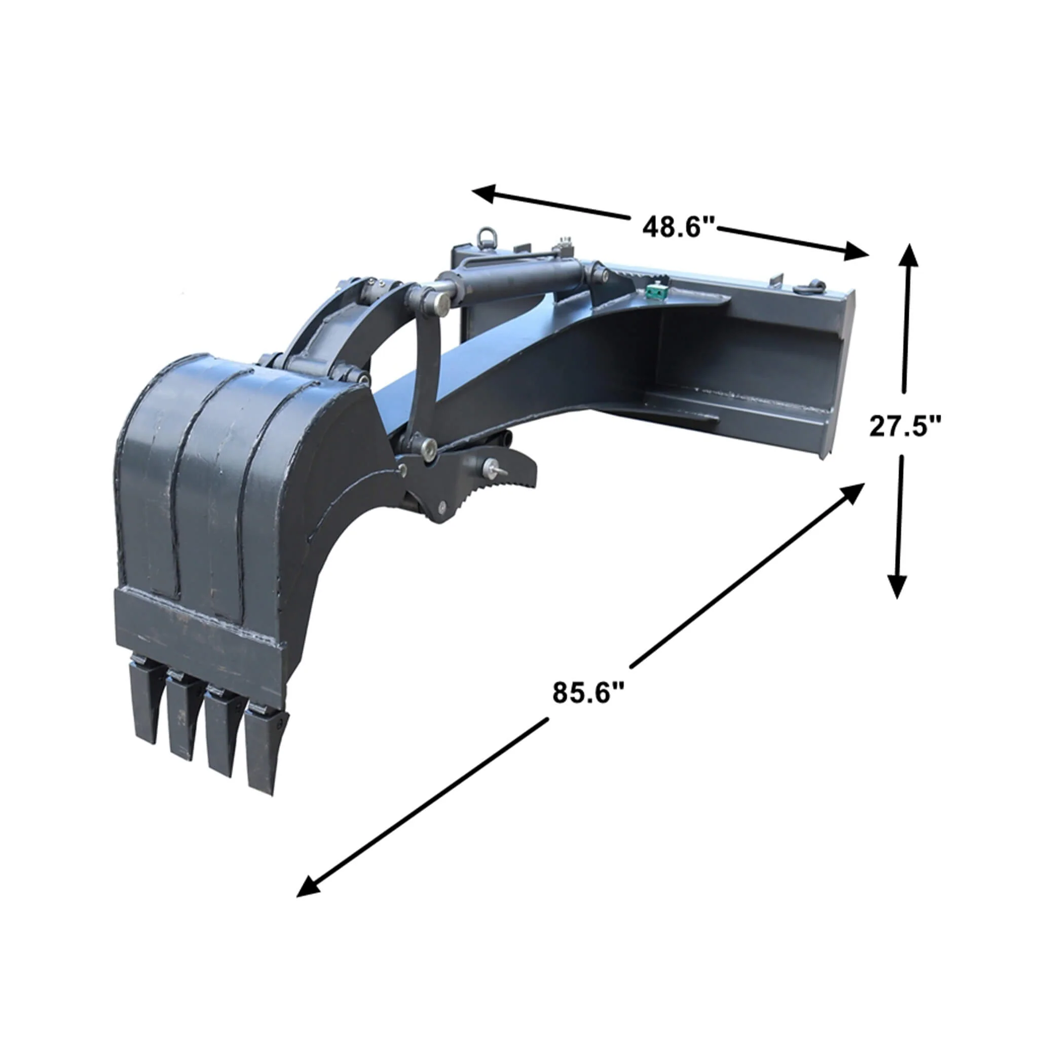 Heavy-Duty Universal Skid Steer Backhoe Digger Bucket Attachment With Universal Quick Attach Plate (SAK26714) - Image 17