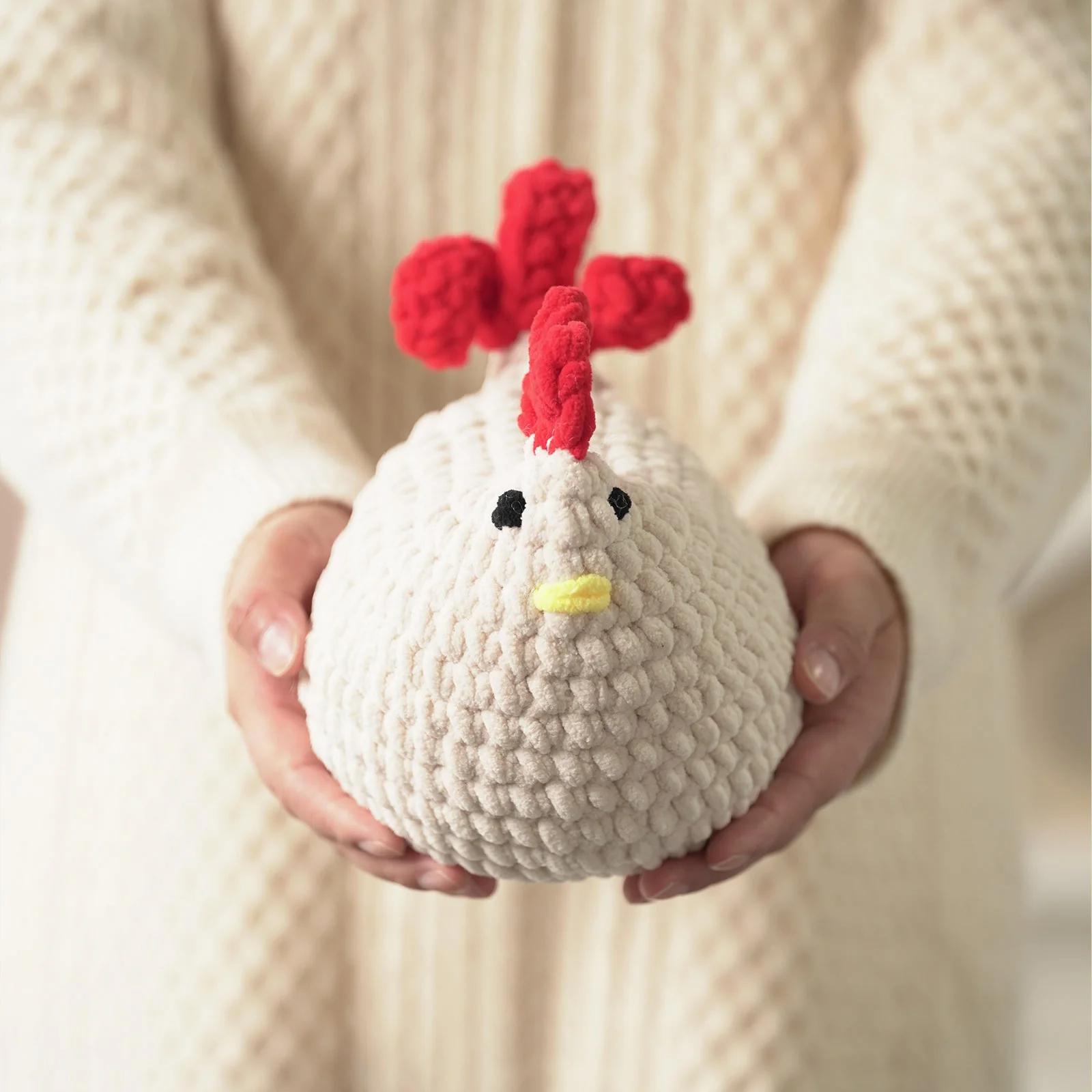Hen and Chicken Amigurumi DIY Crochet Kit Wizardi F07N8-M147 - Image 3