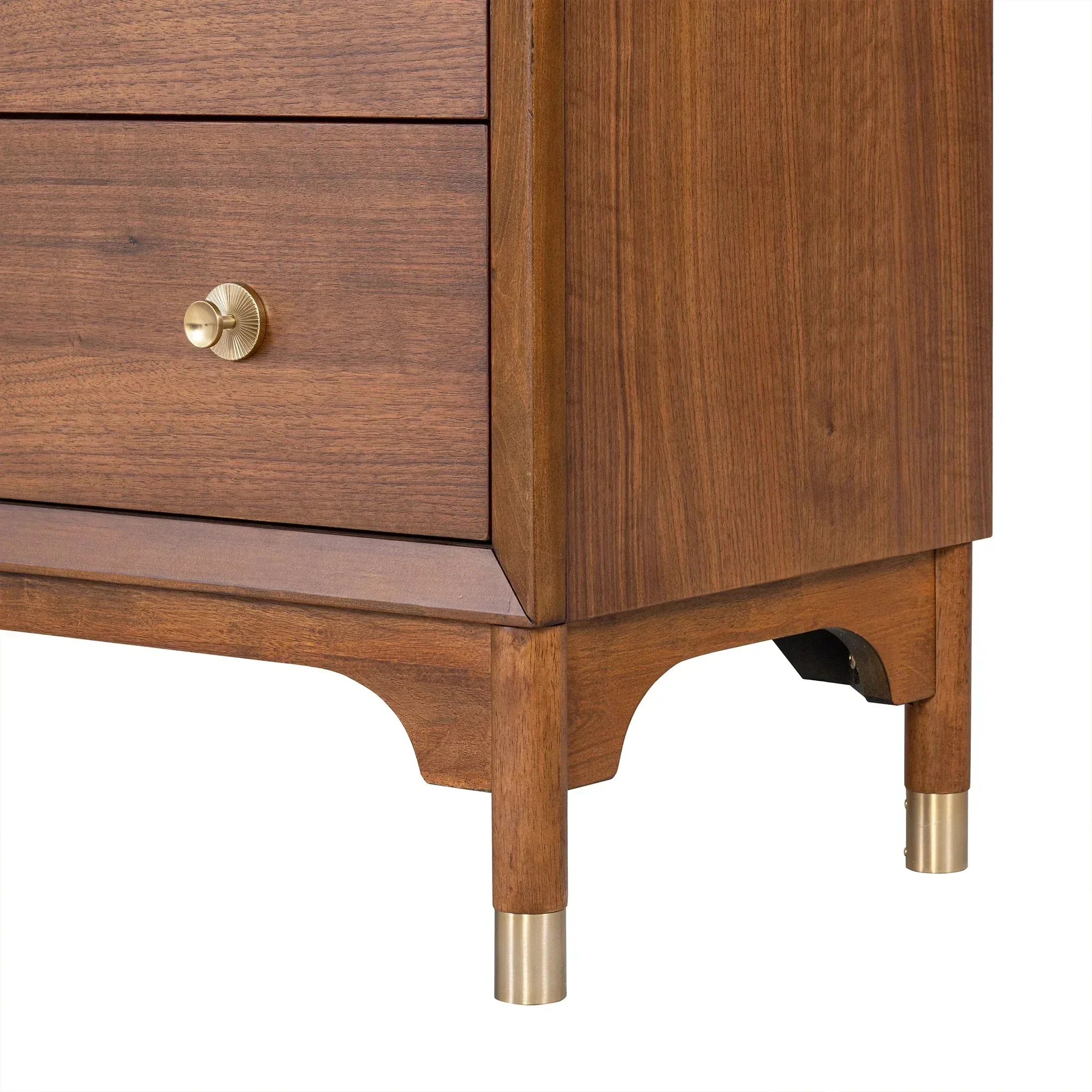 Hepburne Mid Century Walnut 1-Drawer 26 in. Nightstand with Touch Light - Image 6