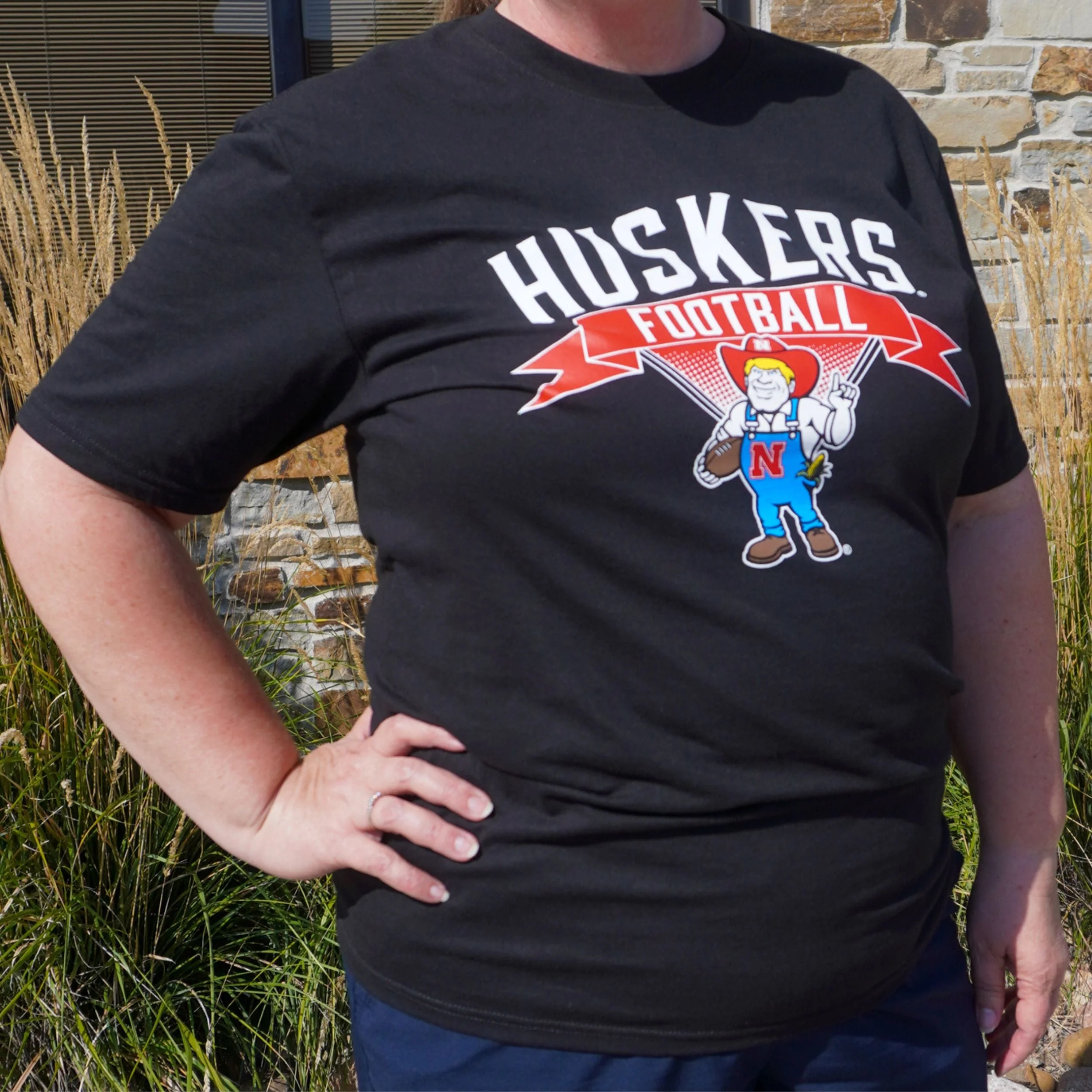 Herbie Husker Women's T-Shirt | Black | Multiple Sizes | Lou's Sporting Goods | 25N13DM104L - Image 5