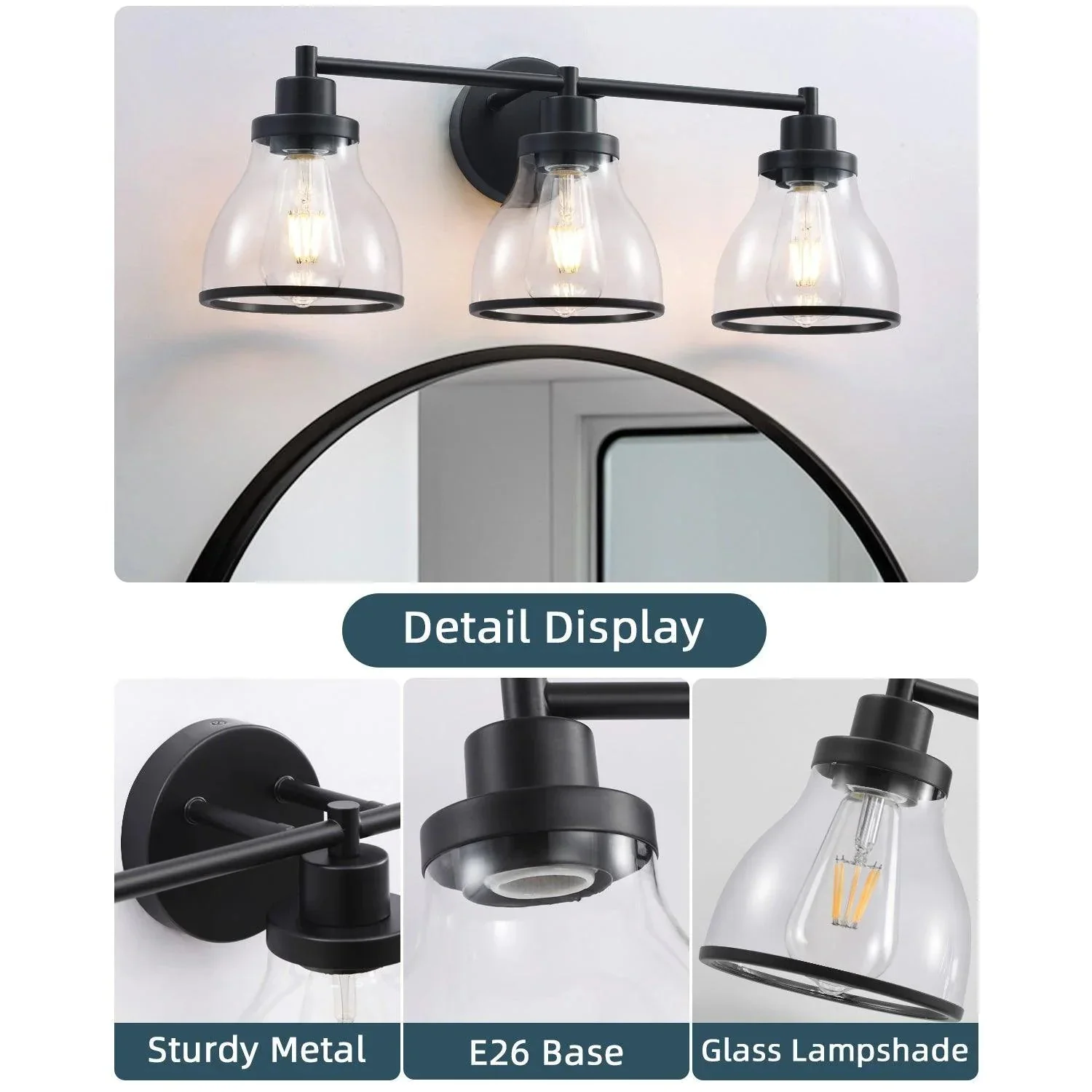 Hermosa Modern 3-Light Bathroom Vanity Light - Image 15