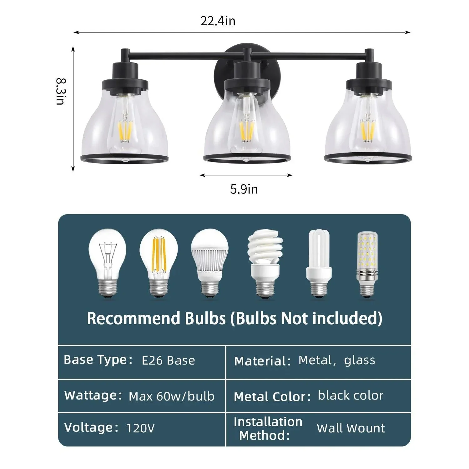 Hermosa Modern 3-Light Bathroom Vanity Light - Image 21
