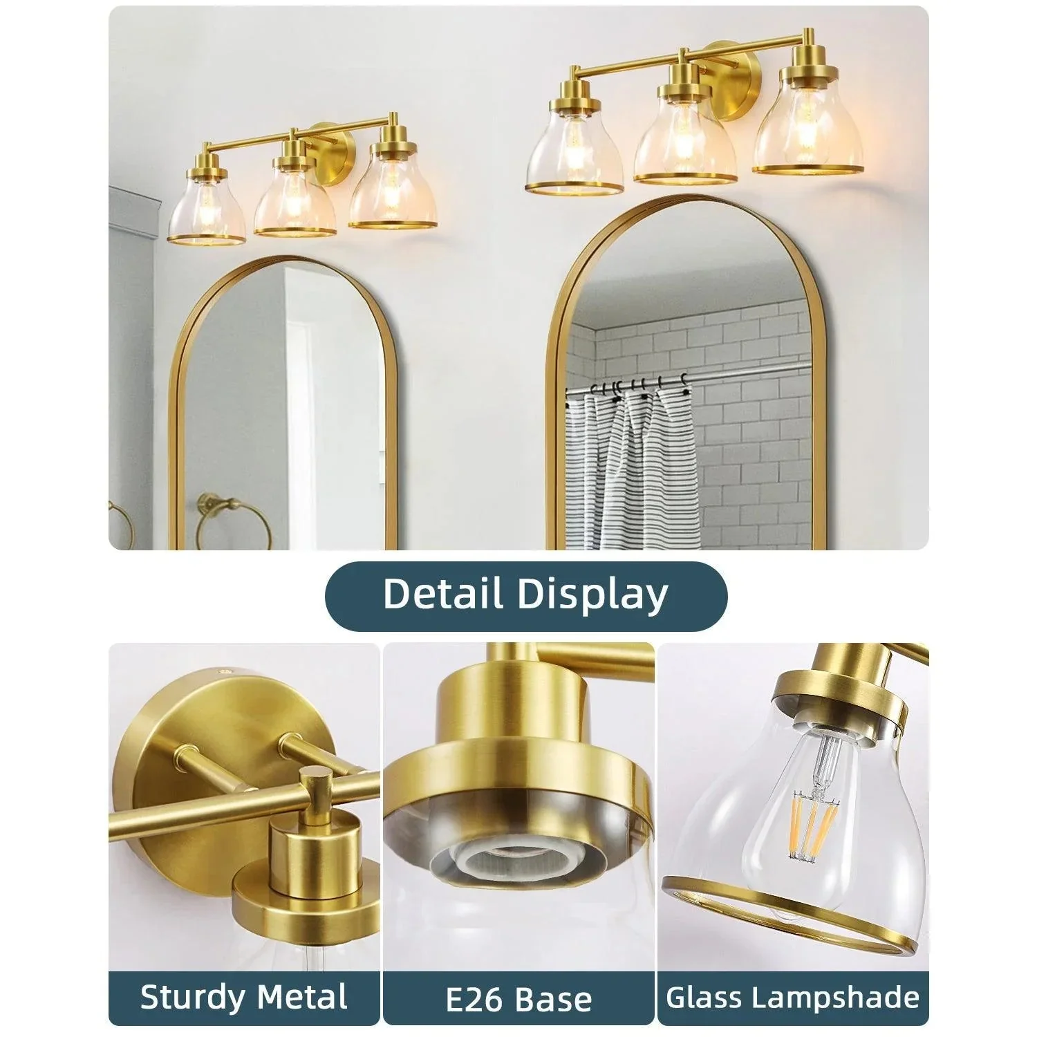 Hermosa Modern 3-Light Bathroom Vanity Light - Image 3