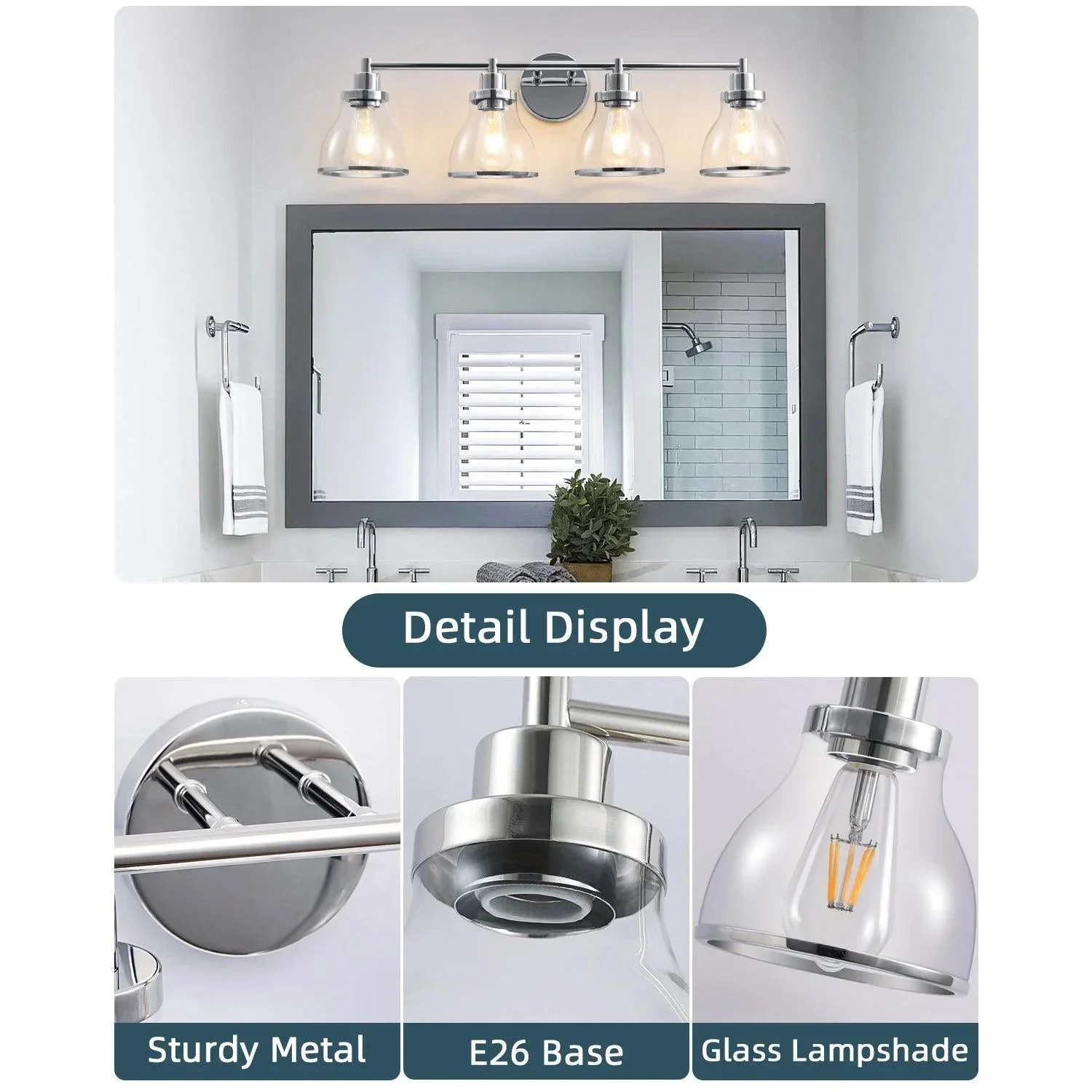 Hermosa Modern 4-Light Bathroom Vanity Light - Image 11