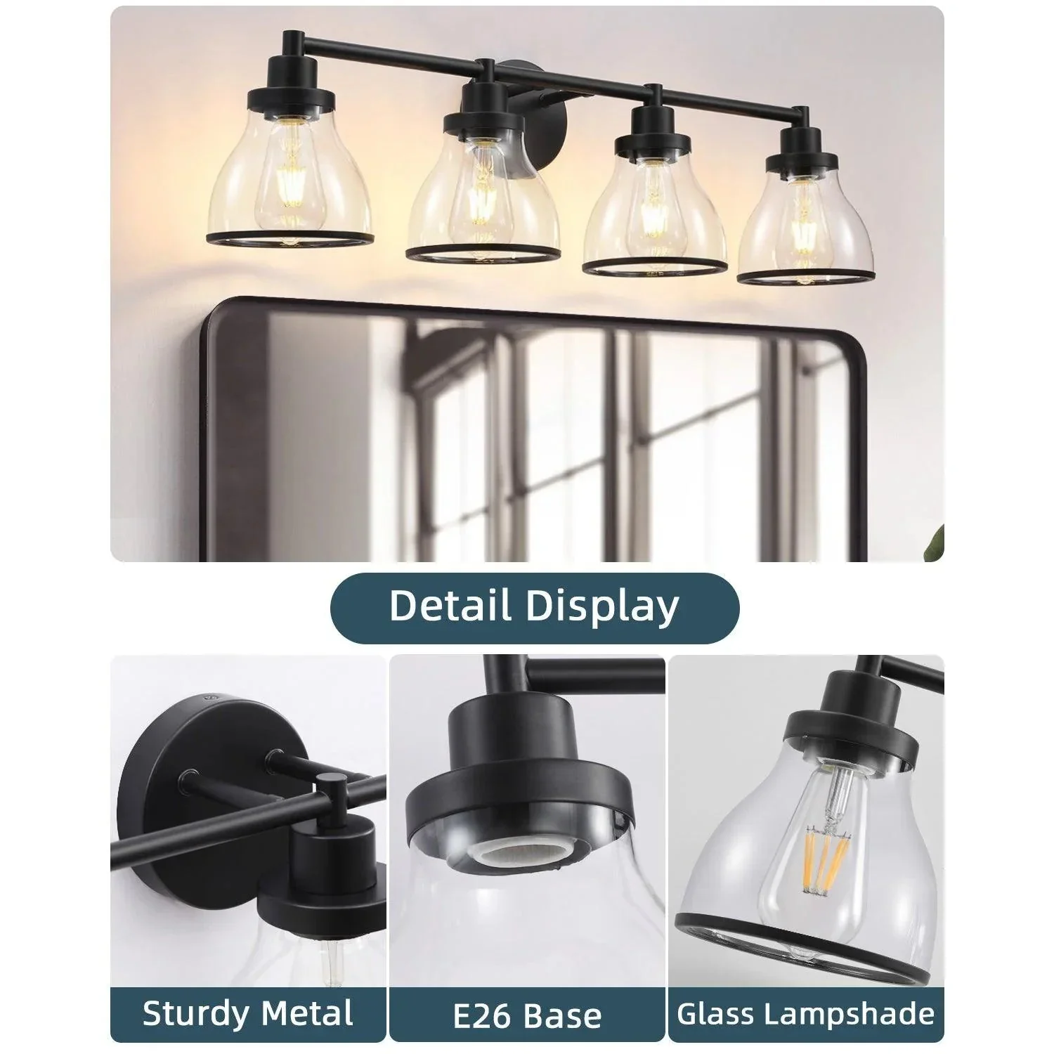 Hermosa Modern 4-Light Bathroom Vanity Light - Image 20