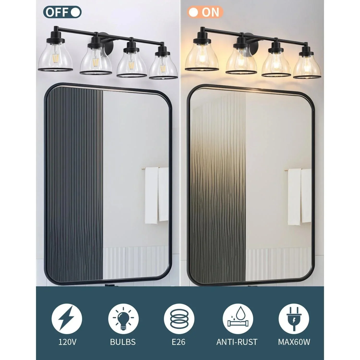 Hermosa Modern 4-Light Bathroom Vanity Light - Image 22