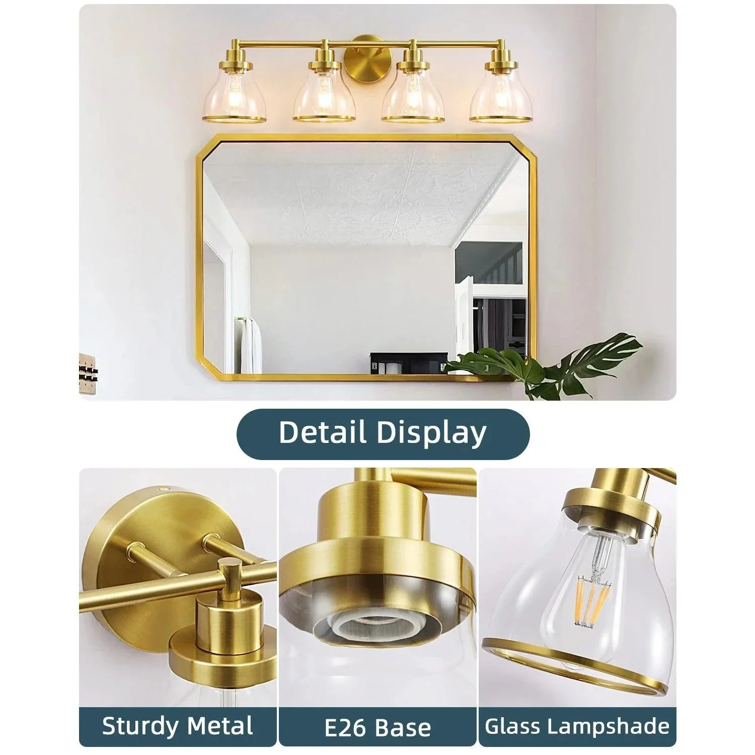 Hermosa Modern 4-Light Bathroom Vanity Light - Image 3