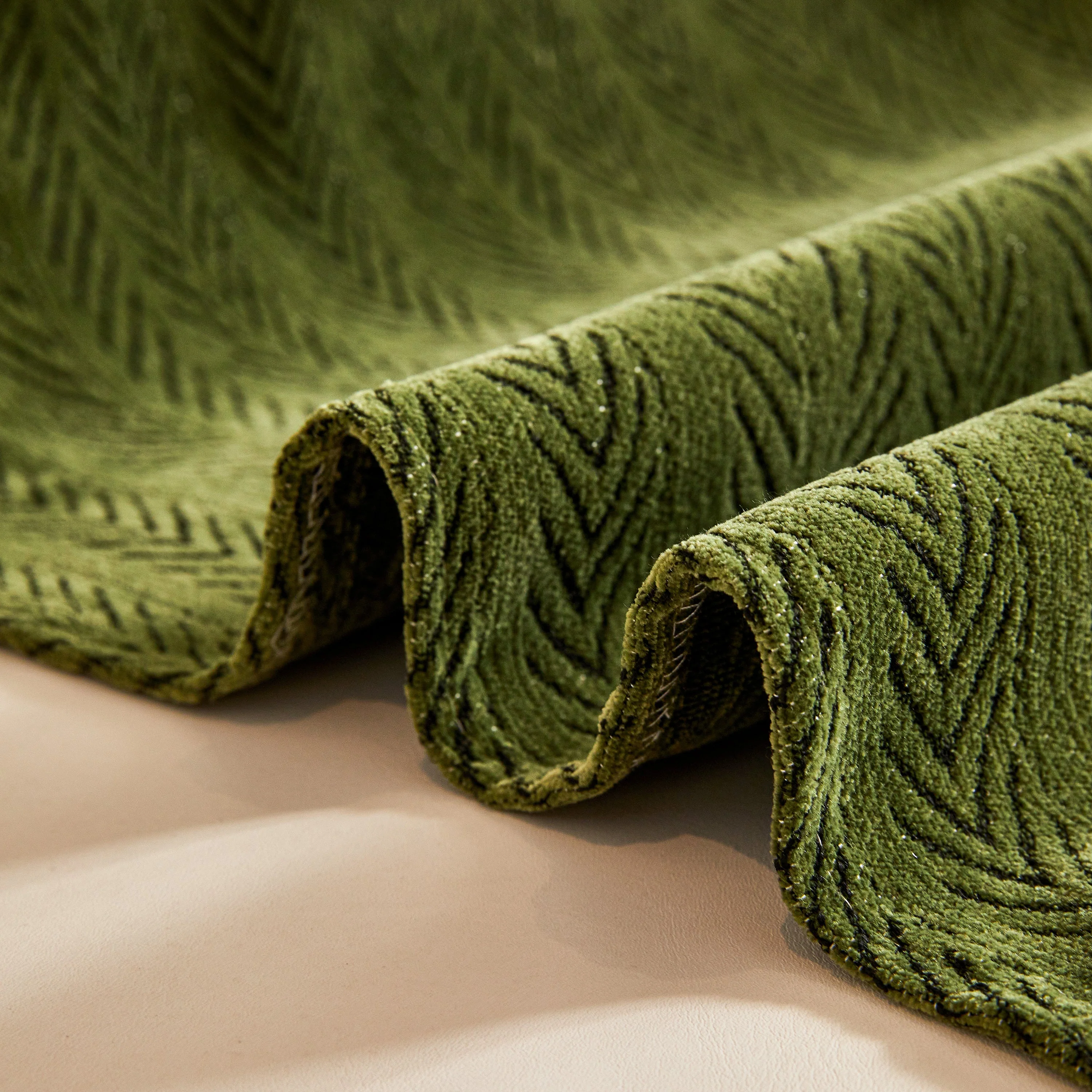 Herringbone Chenille Couch Cover Blanket Soft Durable Throw Sofa Protector with Tassel - Image 138