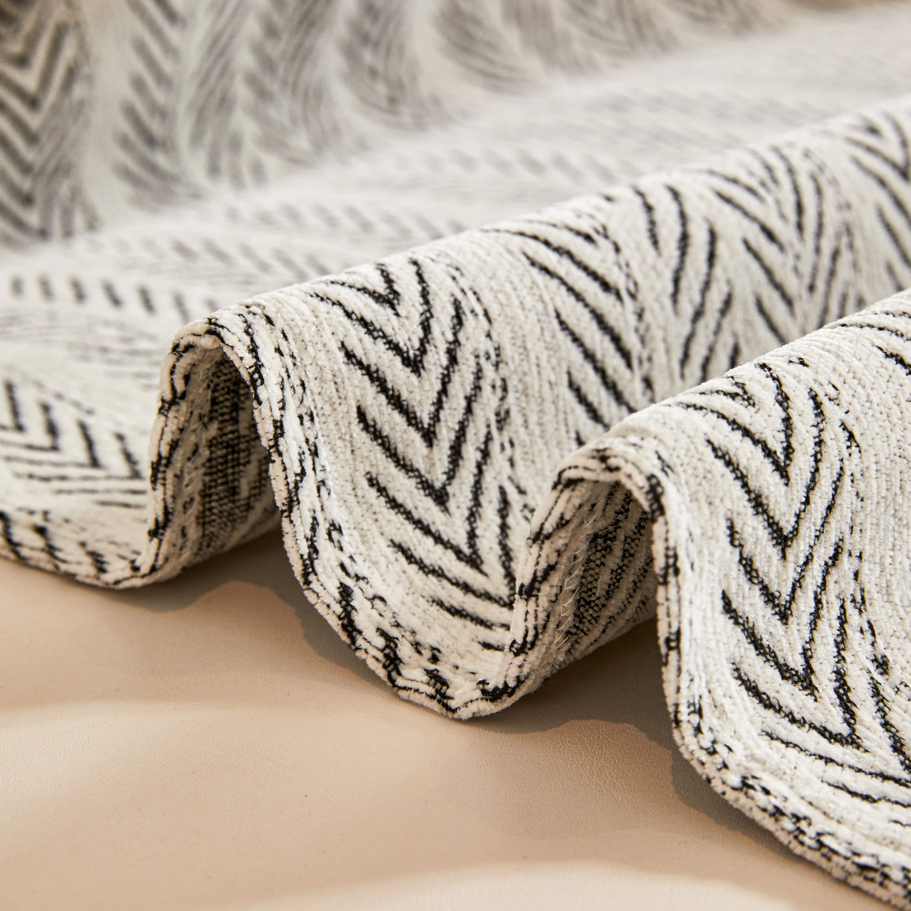 Herringbone Chenille Couch Cover Blanket Soft Durable Throw Sofa Protector with Tassel - Image 54
