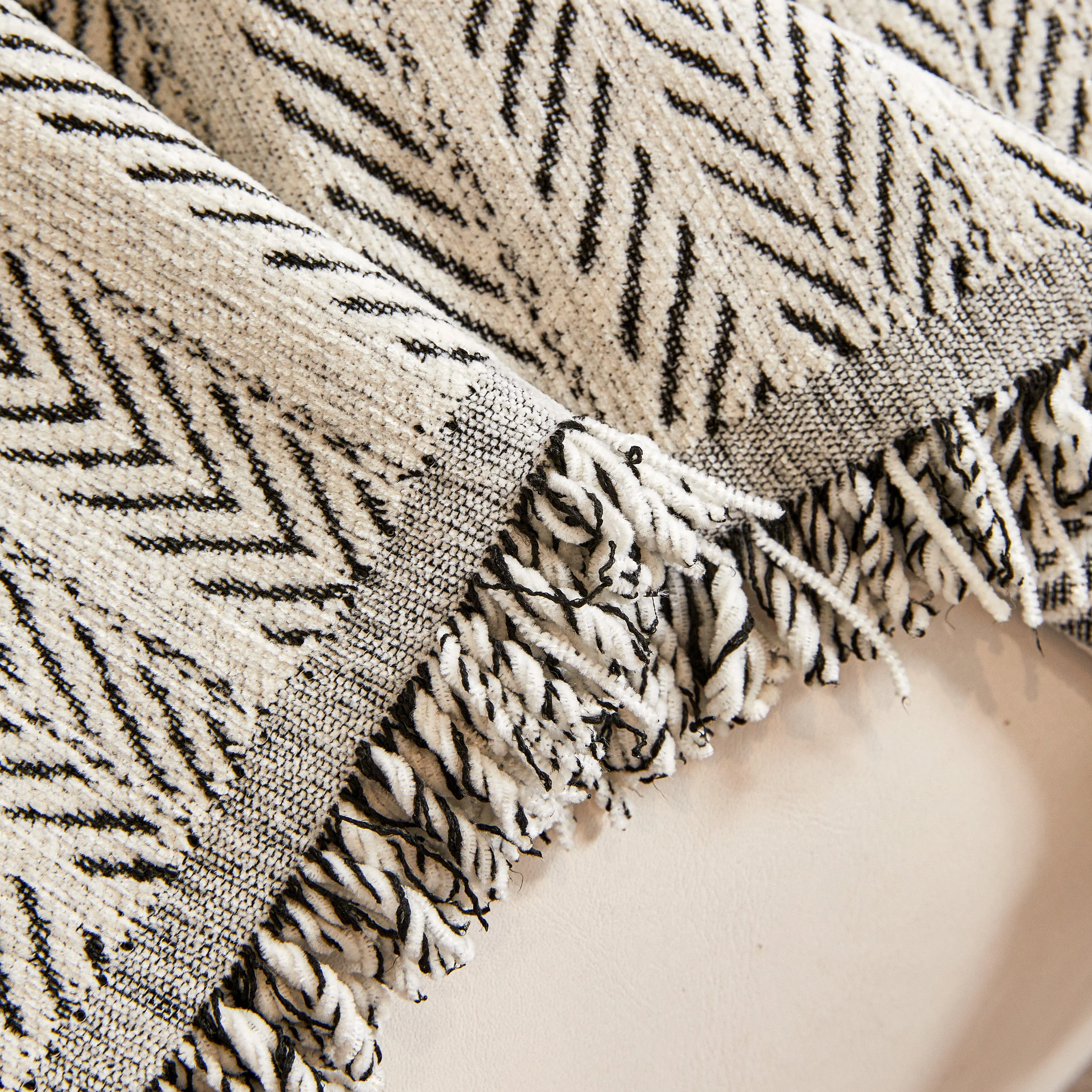 Herringbone Chenille Couch Cover Blanket Soft Durable Throw Sofa Protector with Tassel - Image 60
