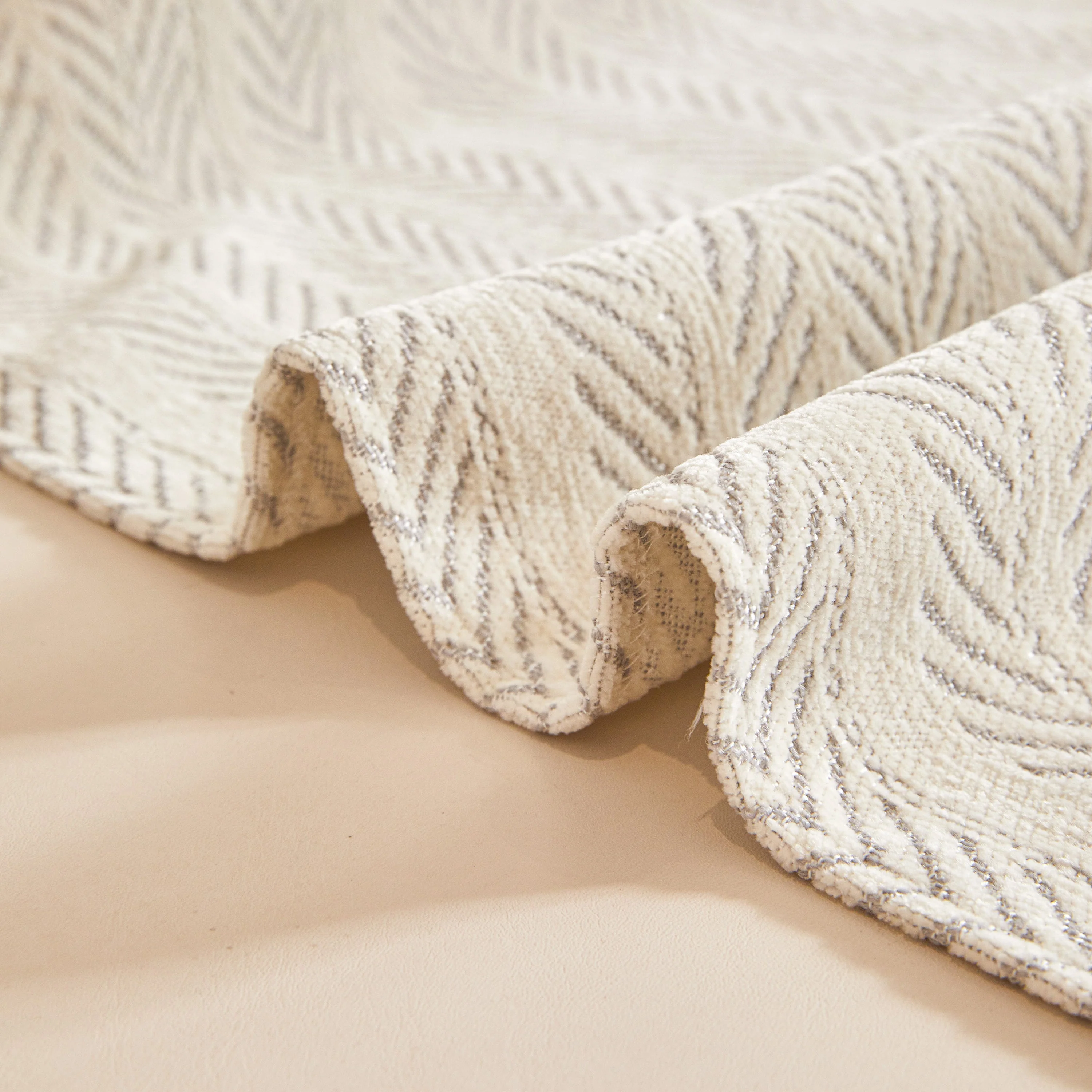 Herringbone Chenille Couch Cover Blanket Soft Durable Throw Sofa Protector with Tassel - Image 90