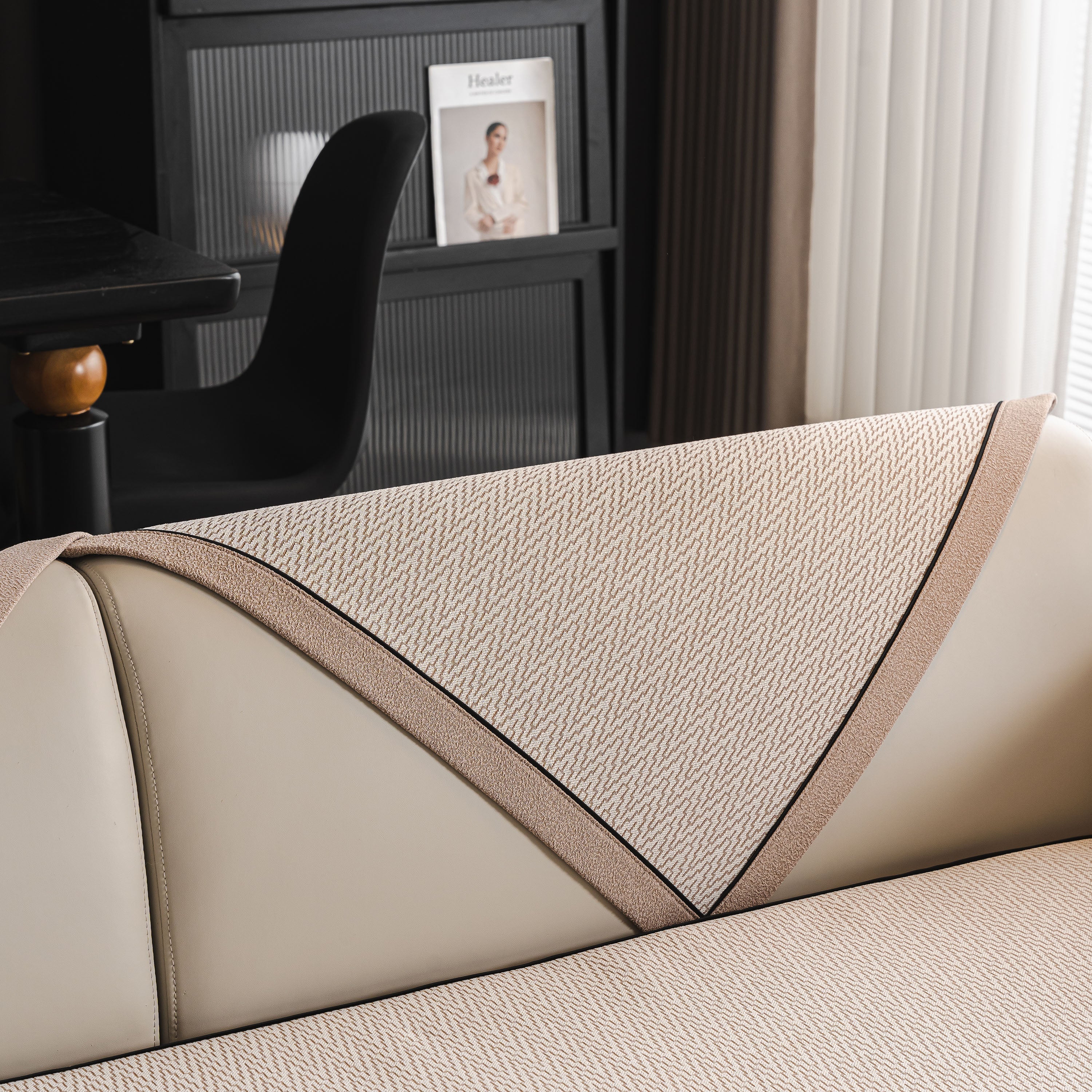 Herringbone Couch Protector for Pets, Non-Slip Washable Sectional Couch Covers - Image 10