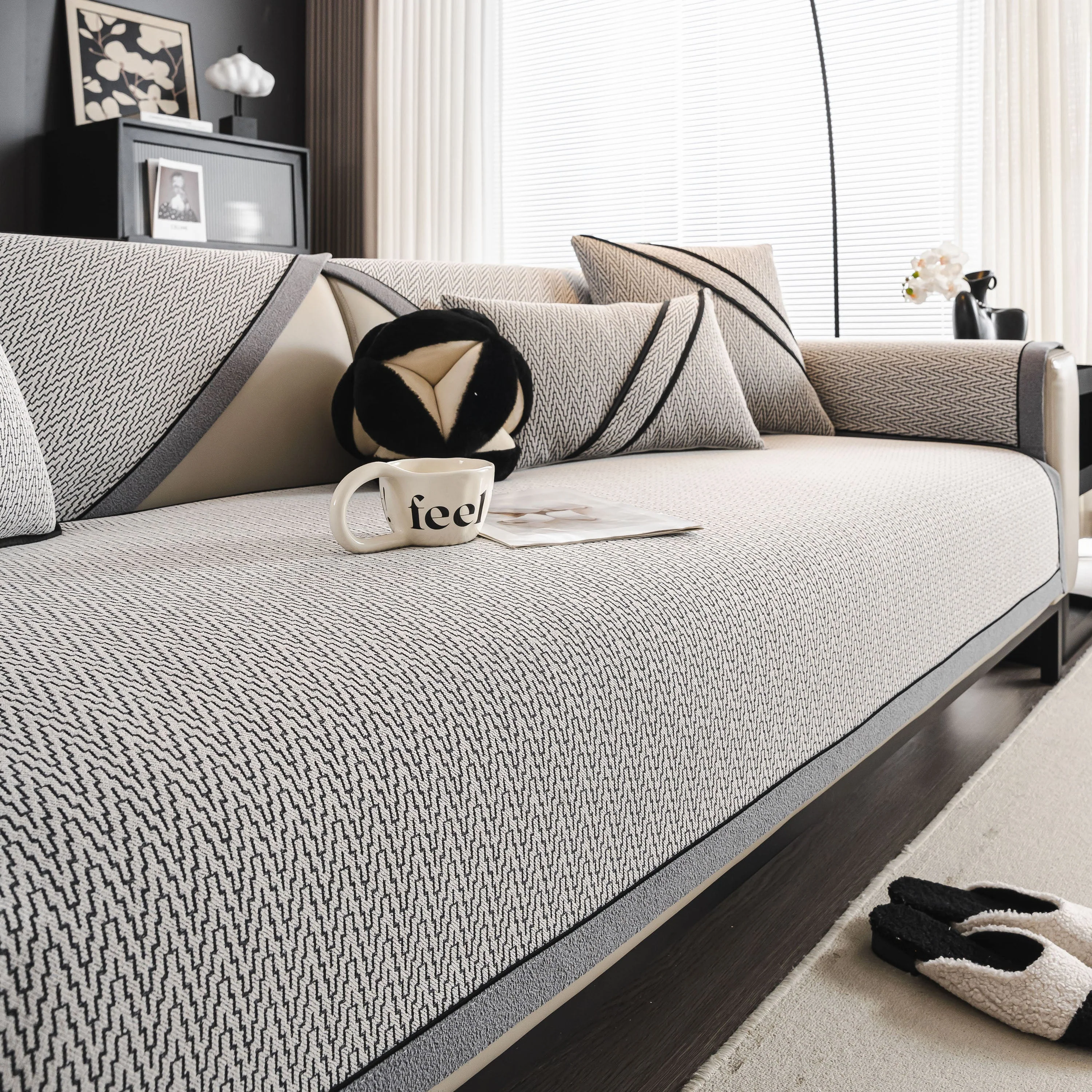 Herringbone Couch Protector for Pets, Non-Slip Washable Sectional Couch Covers - Image 27