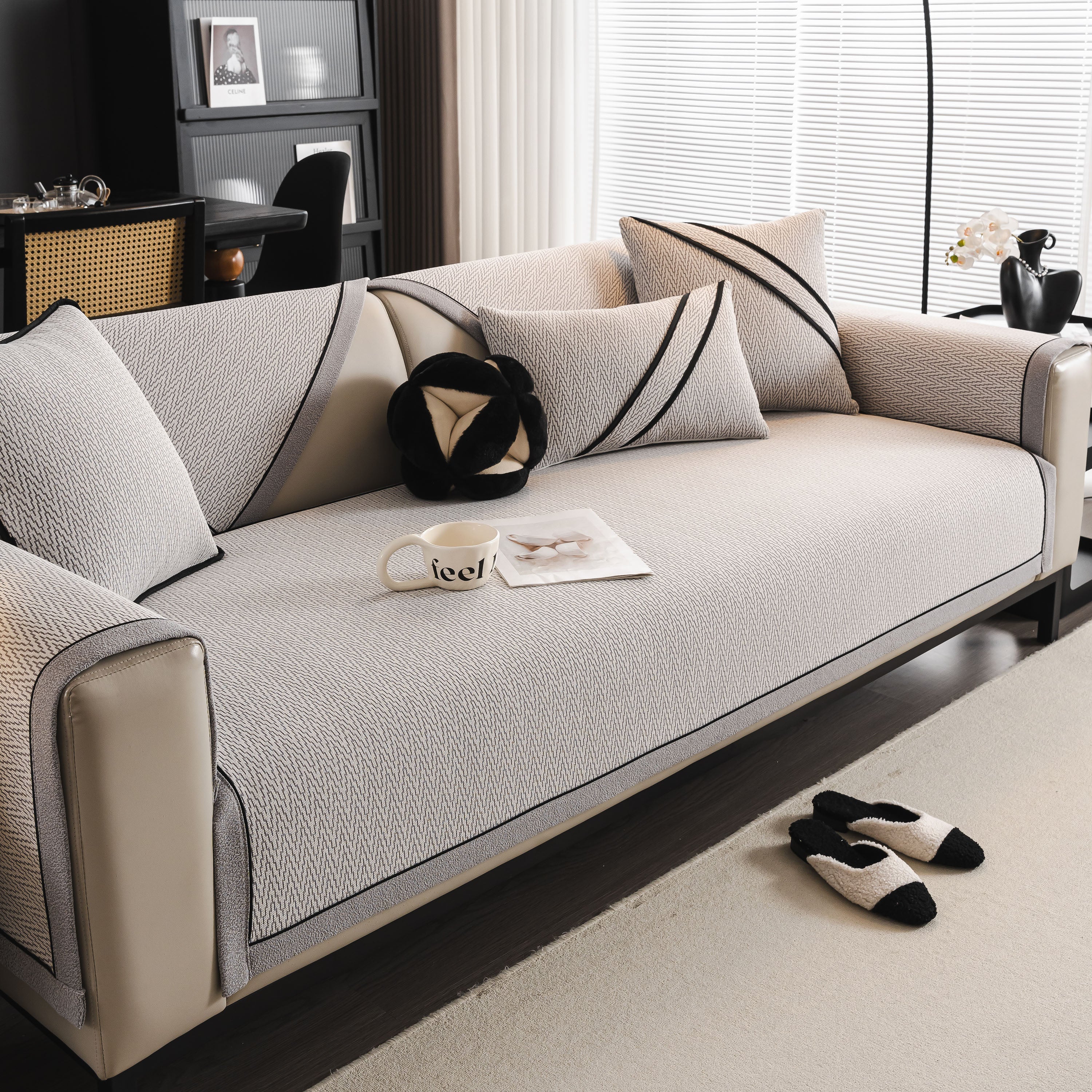 Herringbone Couch Protector for Pets, Non-Slip Washable Sectional Couch Covers - Image 40