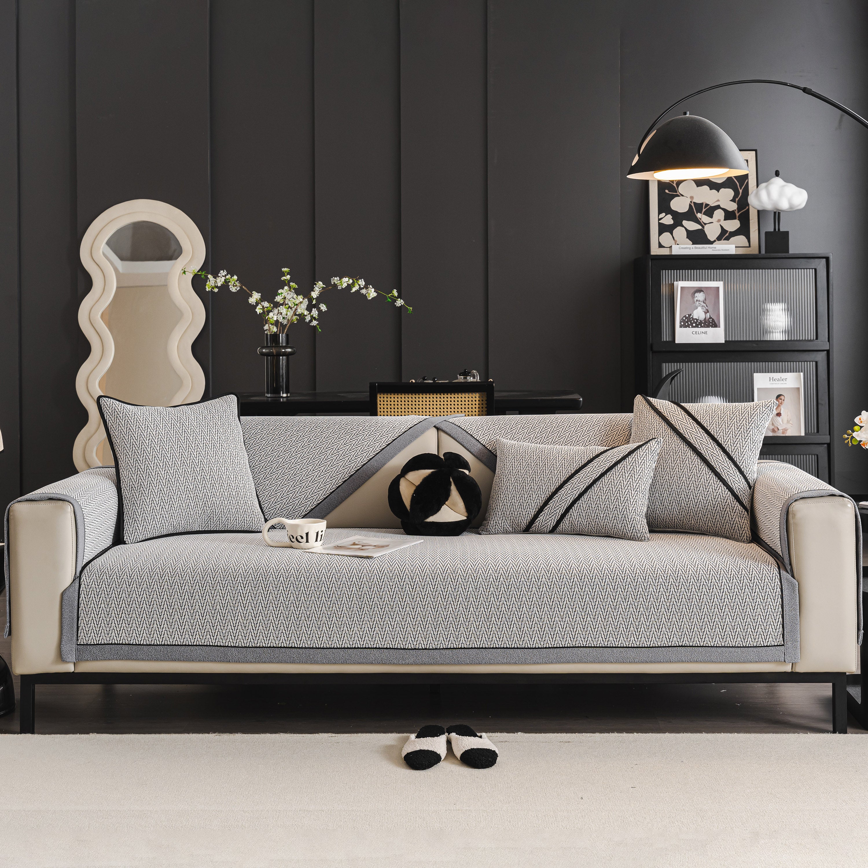 Herringbone Couch Protector for Pets, Non-Slip Washable Sectional Couch Covers - Image 50