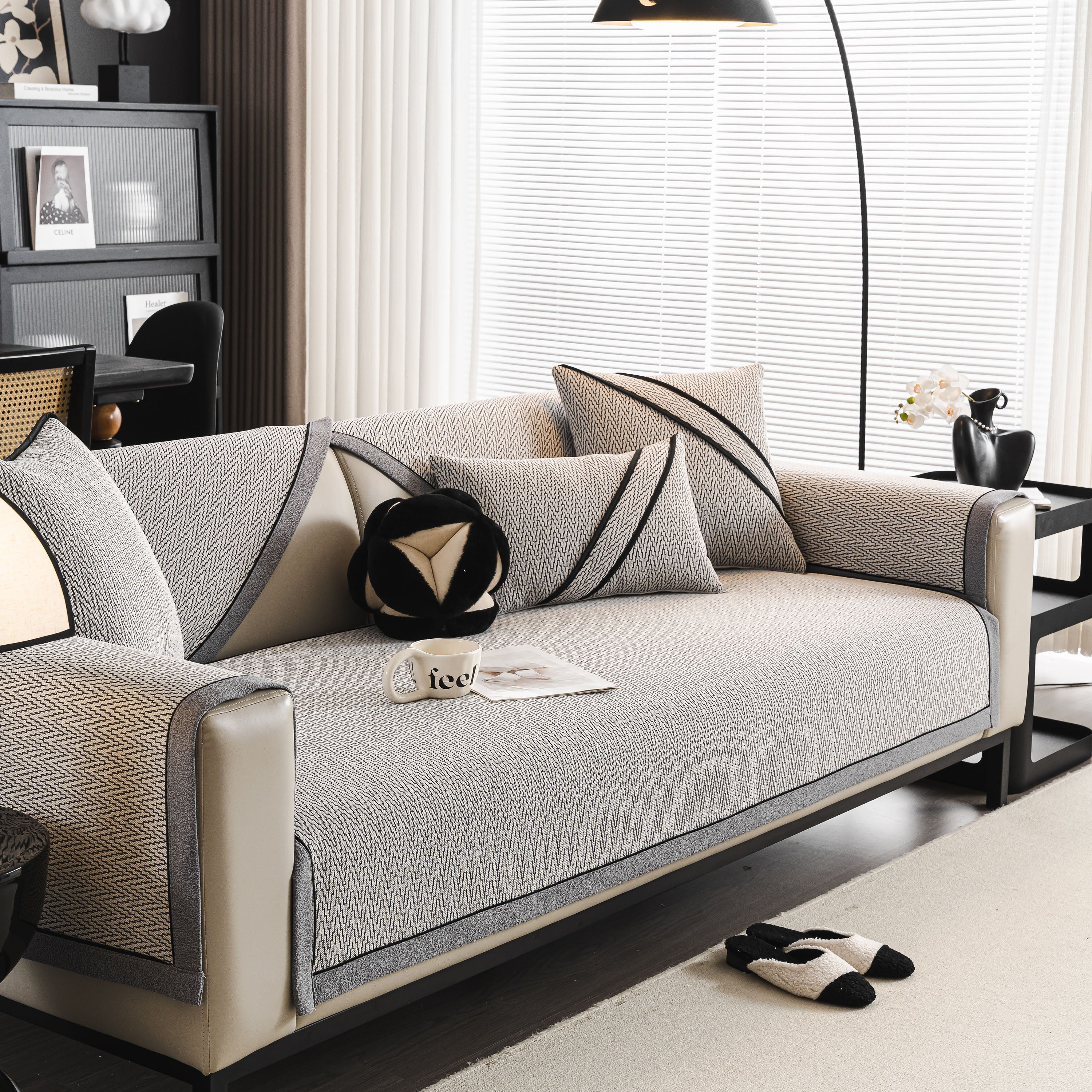 Herringbone Couch Protector for Pets, Non-Slip Washable Sectional Couch Covers - Image 54