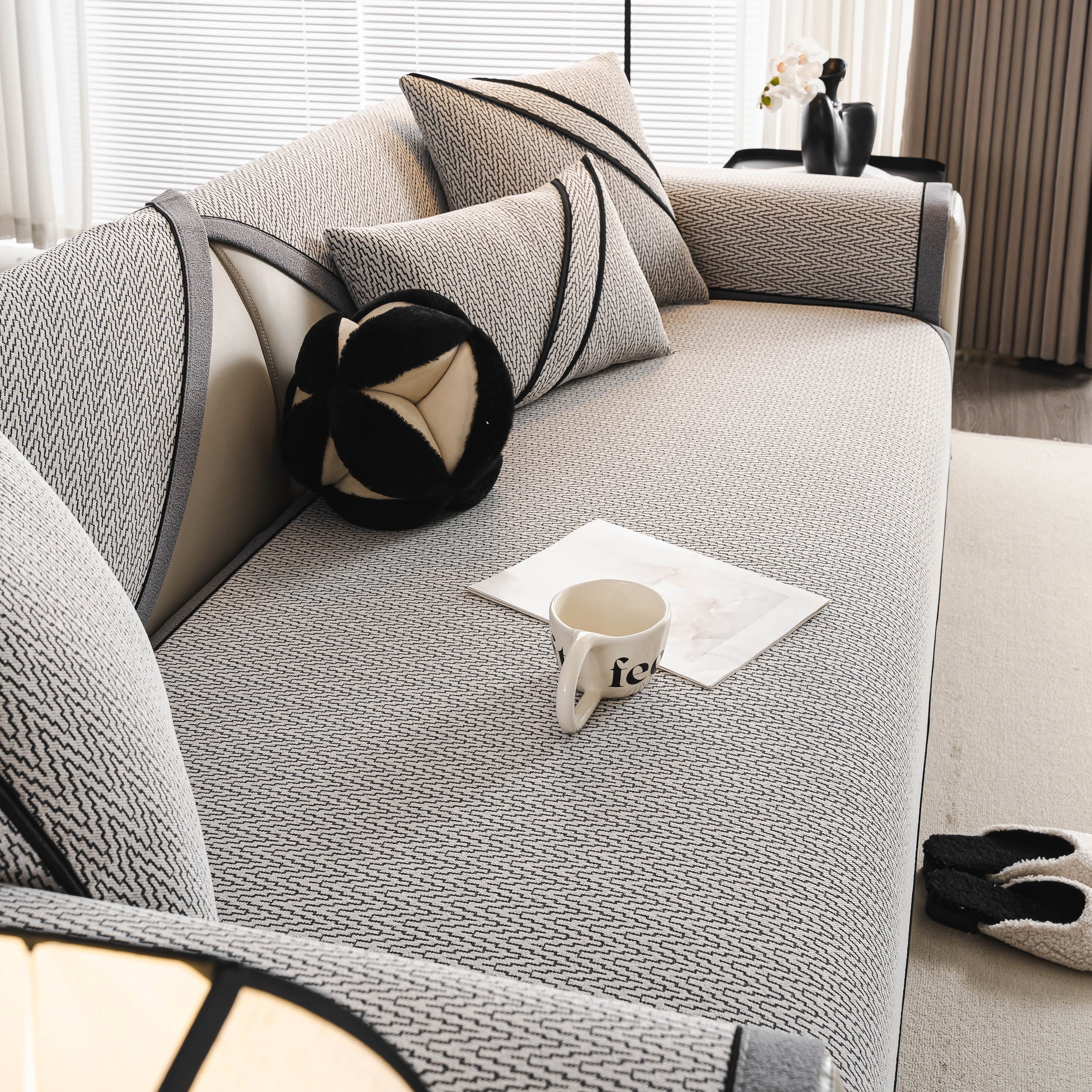 Herringbone Couch Protector for Pets, Non-Slip Washable Sectional Couch Covers - Image 55