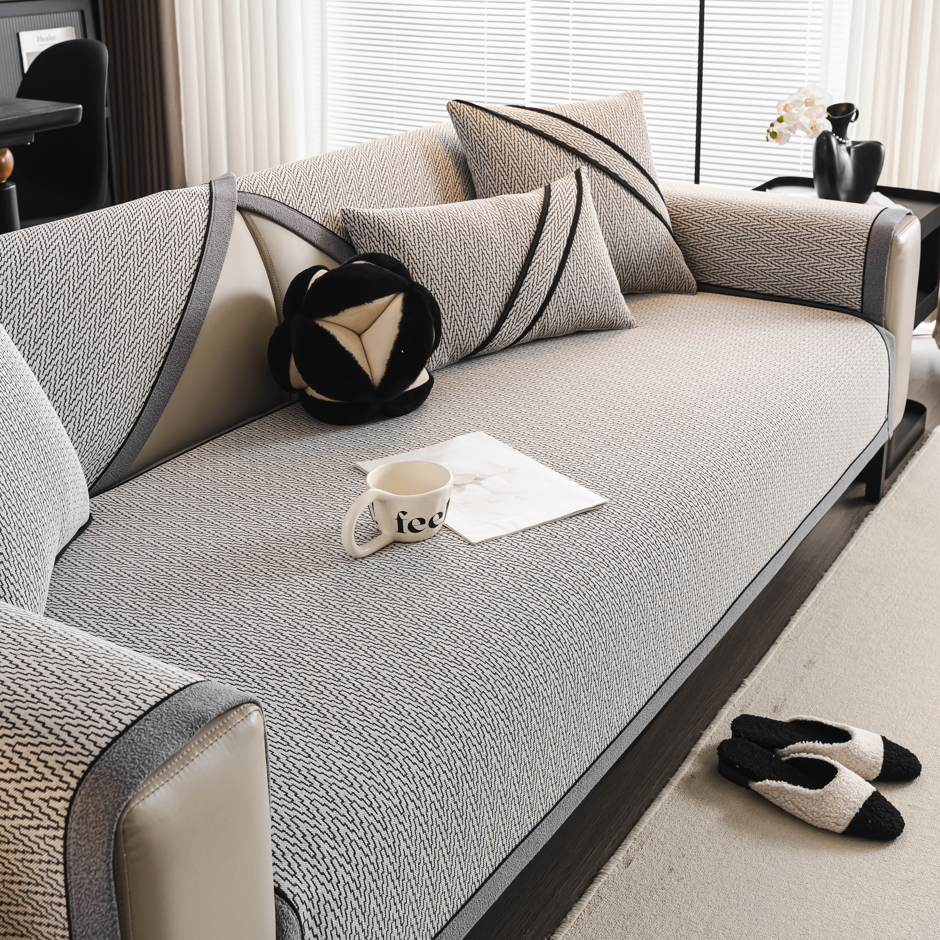 Herringbone Couch Protector for Pets, Non-Slip Washable Sectional Couch Covers - Image 58