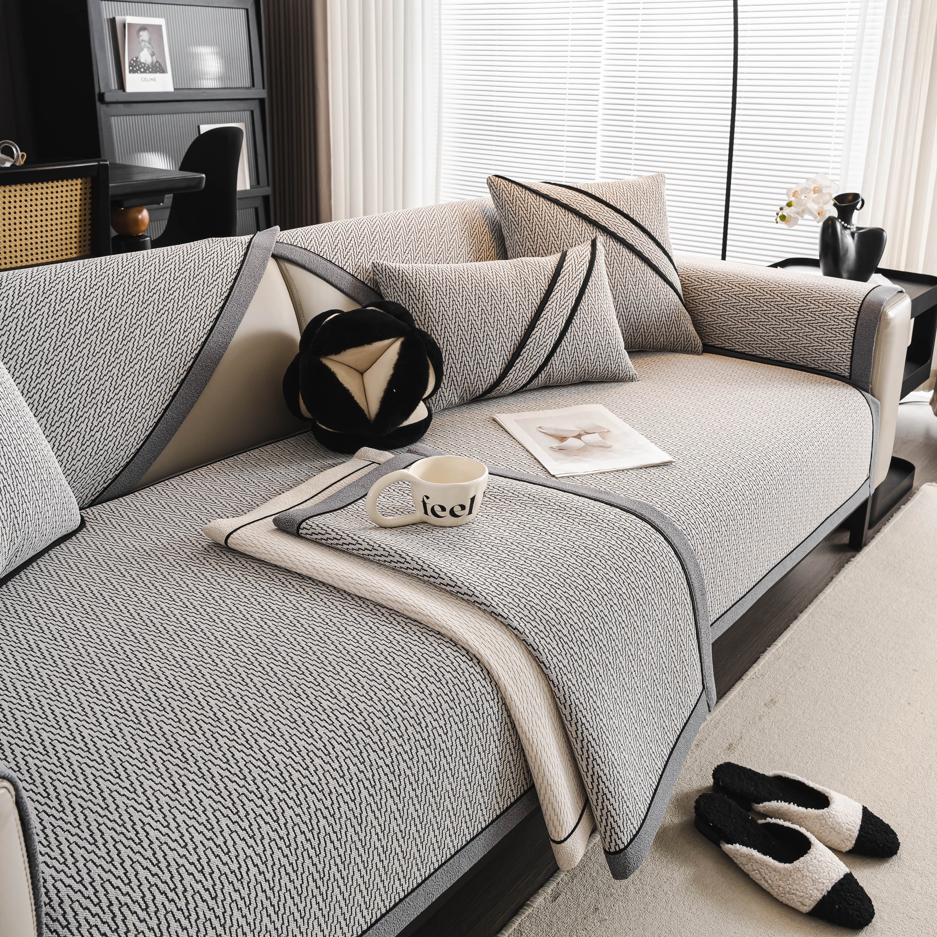 Herringbone Couch Protector for Pets, Non-Slip Washable Sectional Couch Covers - Image 63
