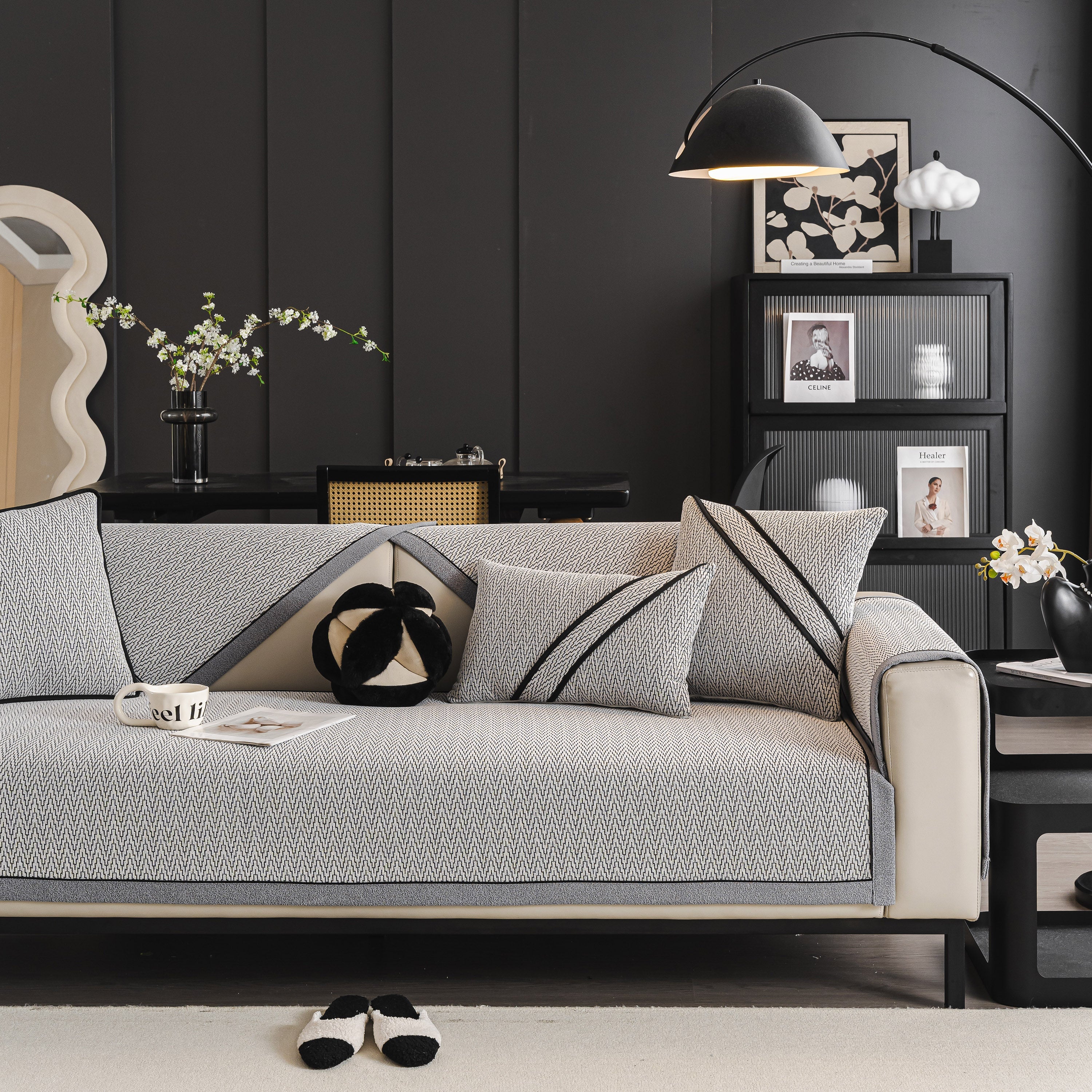 Herringbone Couch Protector for Pets, Non-Slip Washable Sectional Couch Covers - Image 65