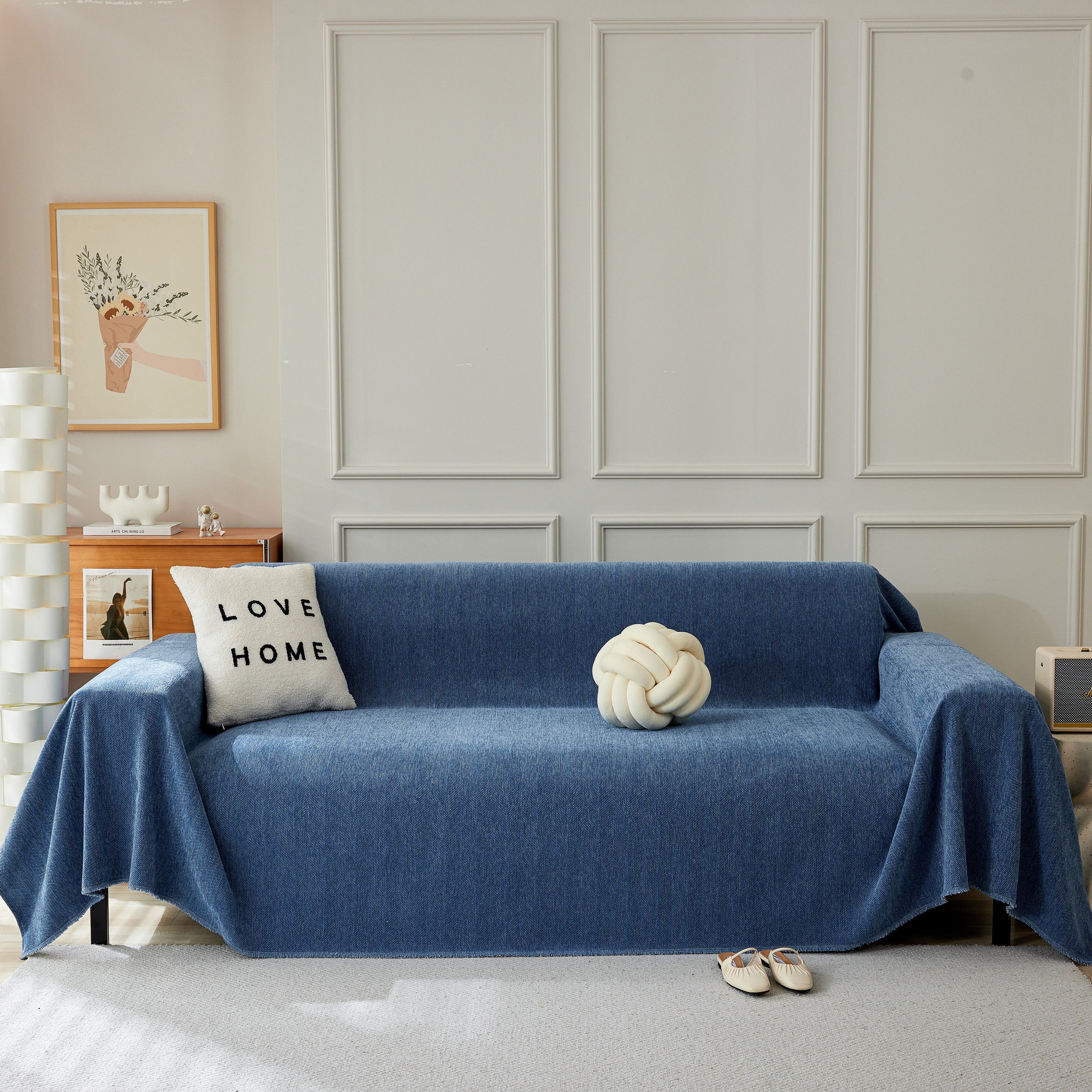 Herringbone Oversized Chenille Couch Throw Cover Sofa Slipcovers Couch Covers for Sectional Couches - Image 145