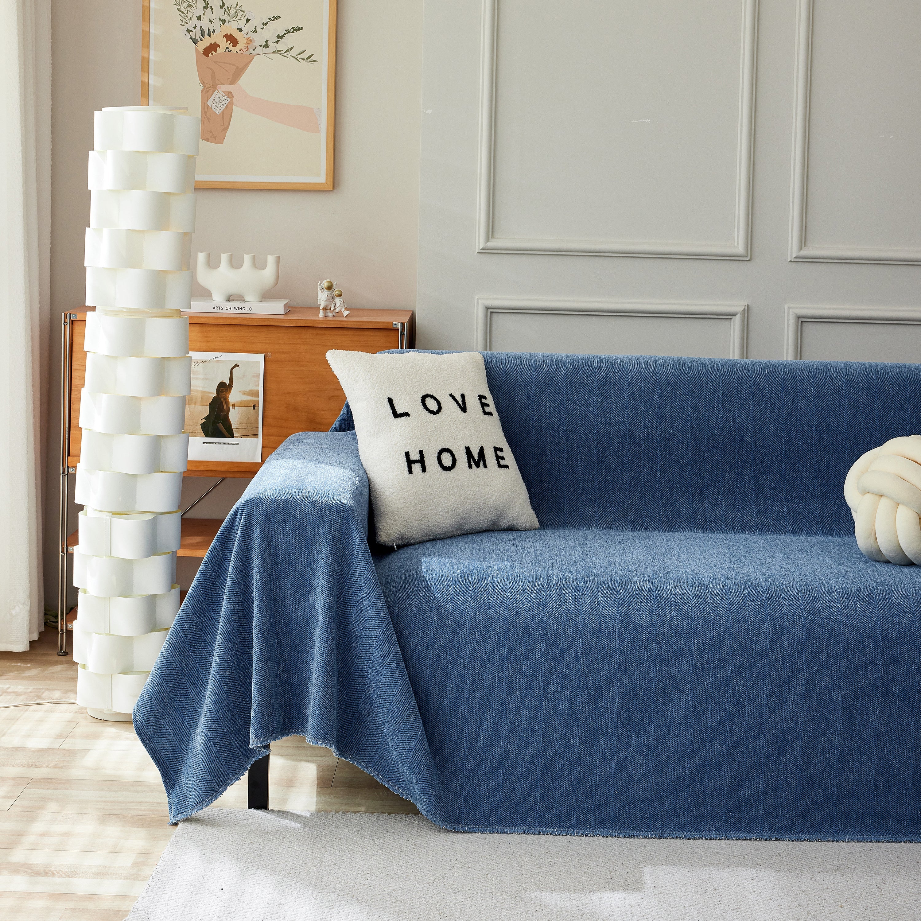 Herringbone Oversized Chenille Couch Throw Cover Sofa Slipcovers Couch Covers for Sectional Couches - Image 150