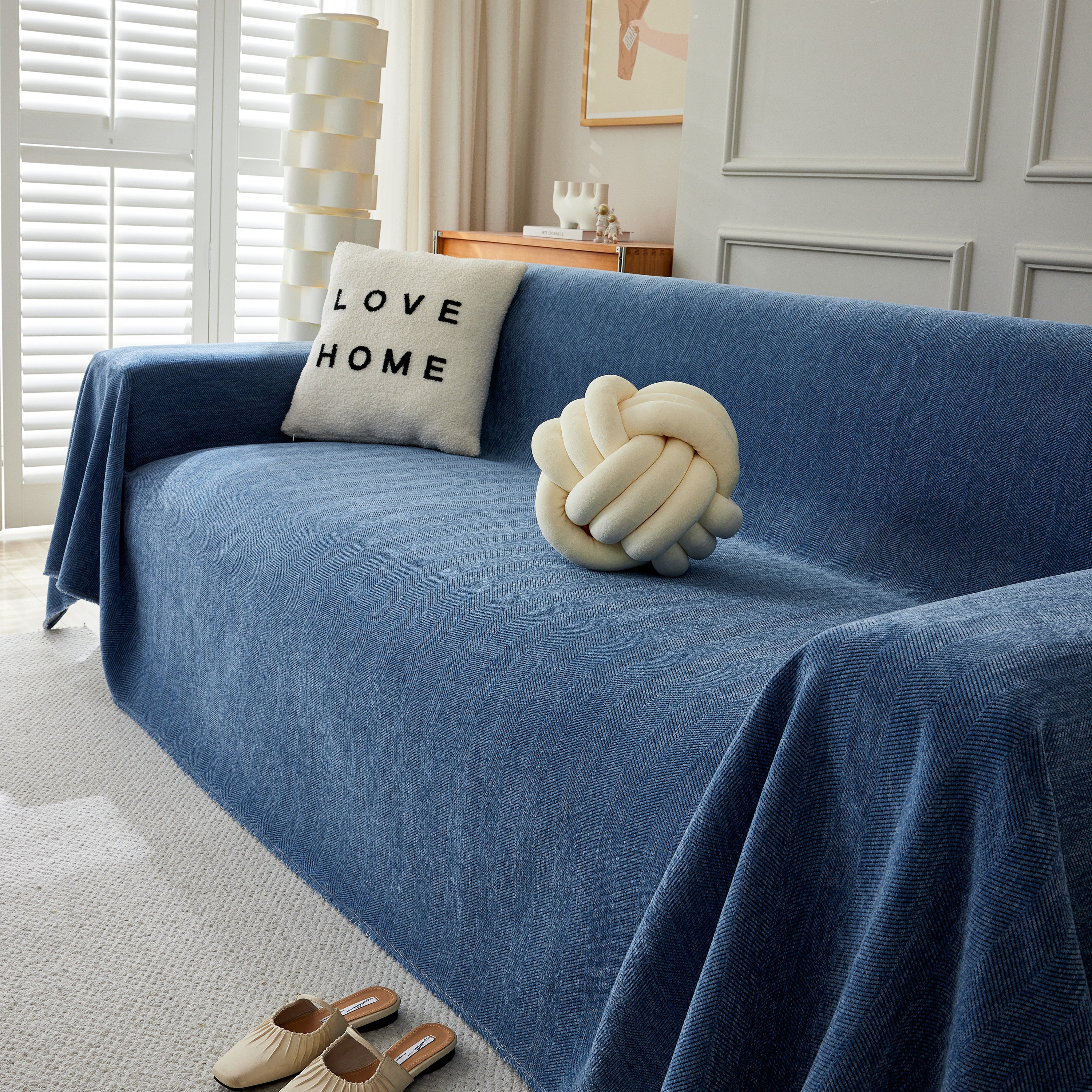 Herringbone Oversized Chenille Couch Throw Cover Sofa Slipcovers Couch Covers for Sectional Couches - Image 151