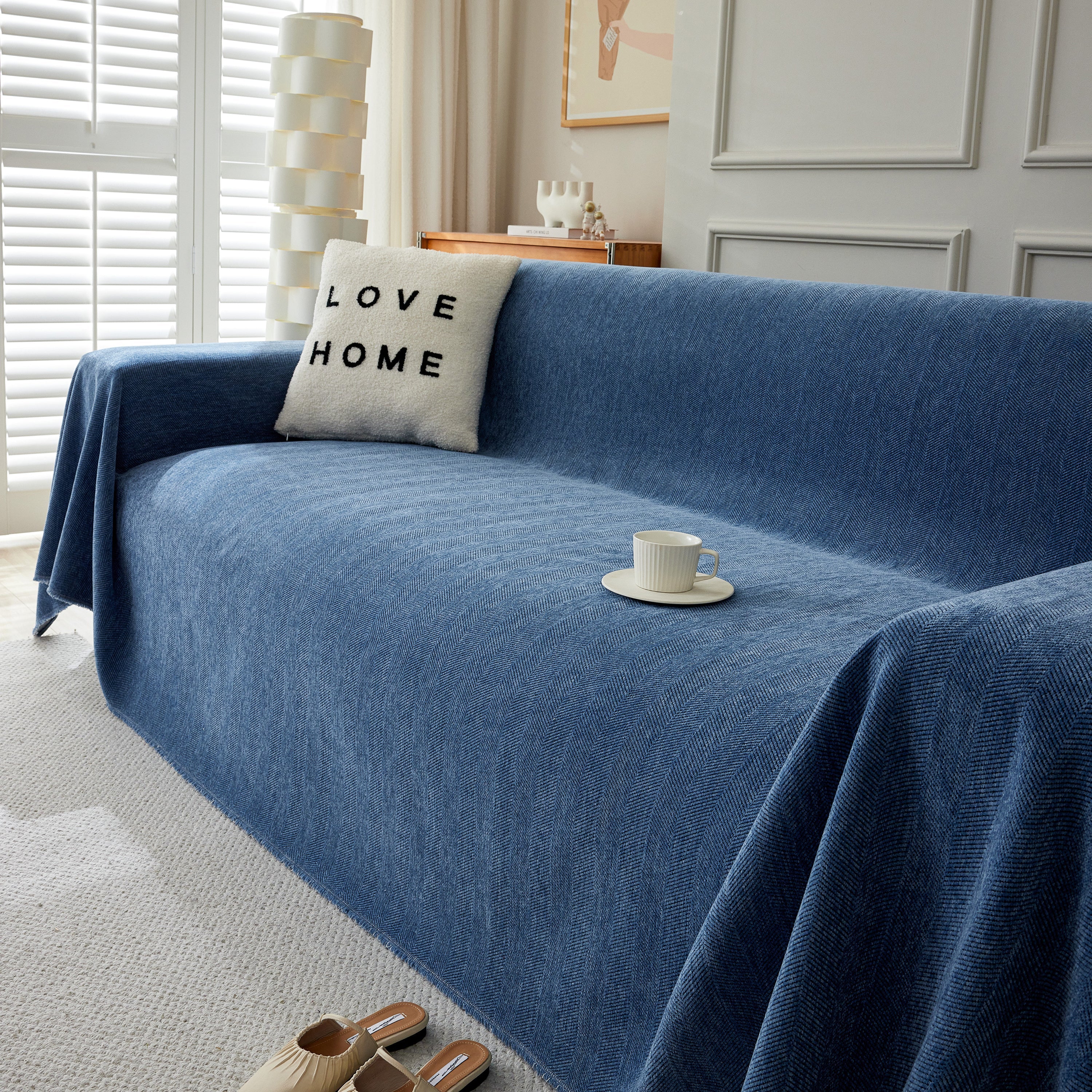 Herringbone Oversized Chenille Couch Throw Cover Sofa Slipcovers Couch Covers for Sectional Couches - Image 154